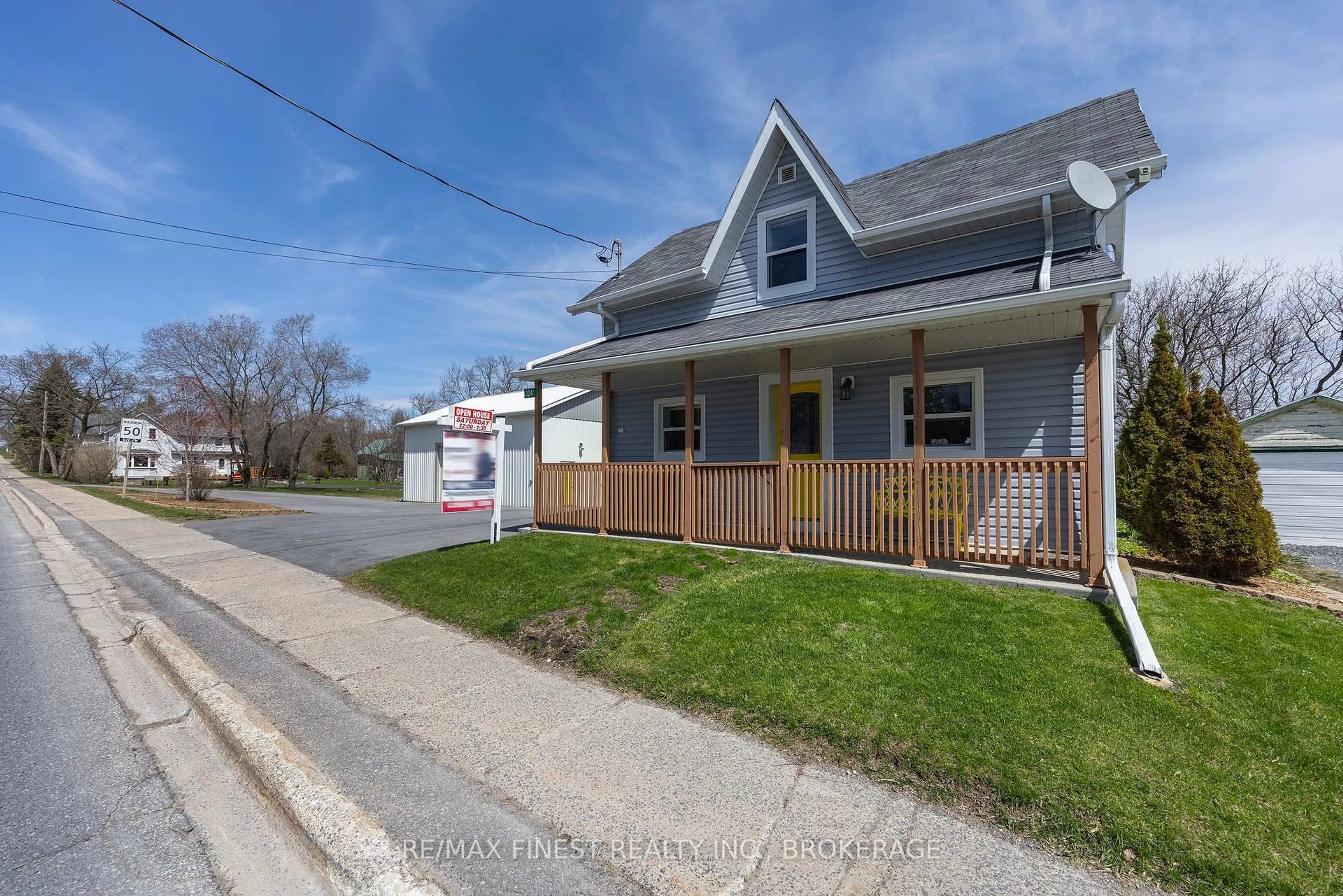 A pic from outside/outdoor area/front of a property/back of a property/a pic from drone, street for 3241 County Rd 6, Yarker Ontario K0K 3N0