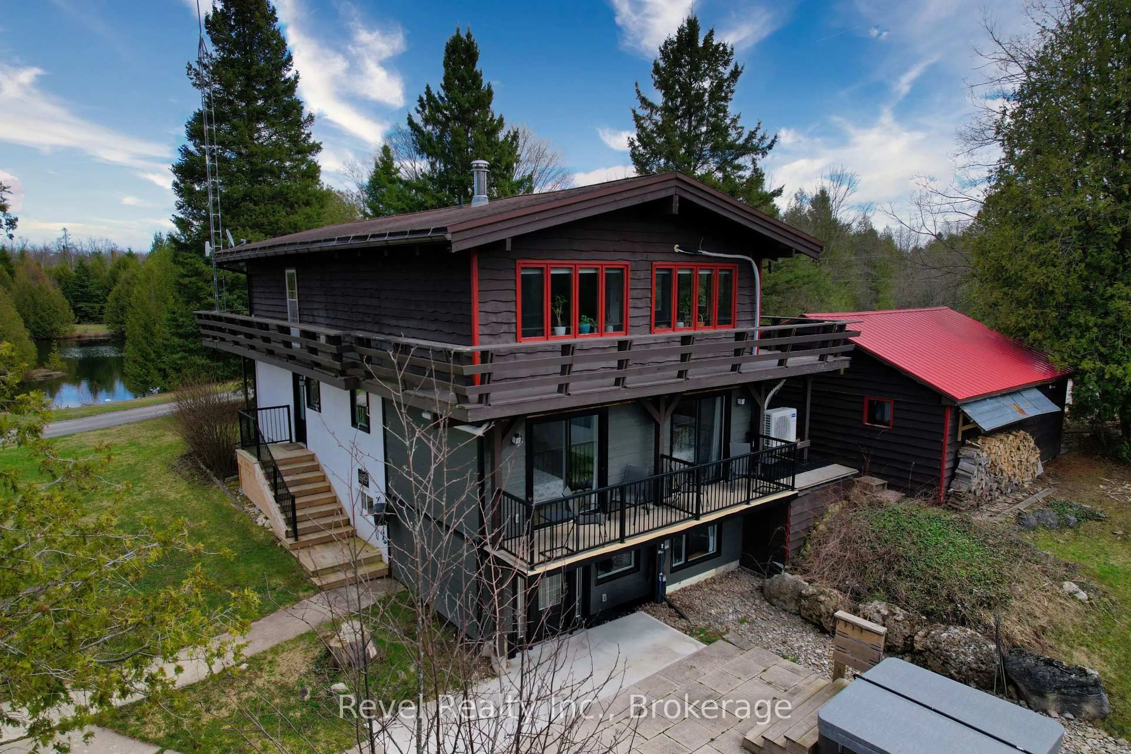 A pic from outside/outdoor area/front of a property/back of a property/a pic from drone, building for 466615 12th B Concession, Grey Highlands Ontario N0C 1E0