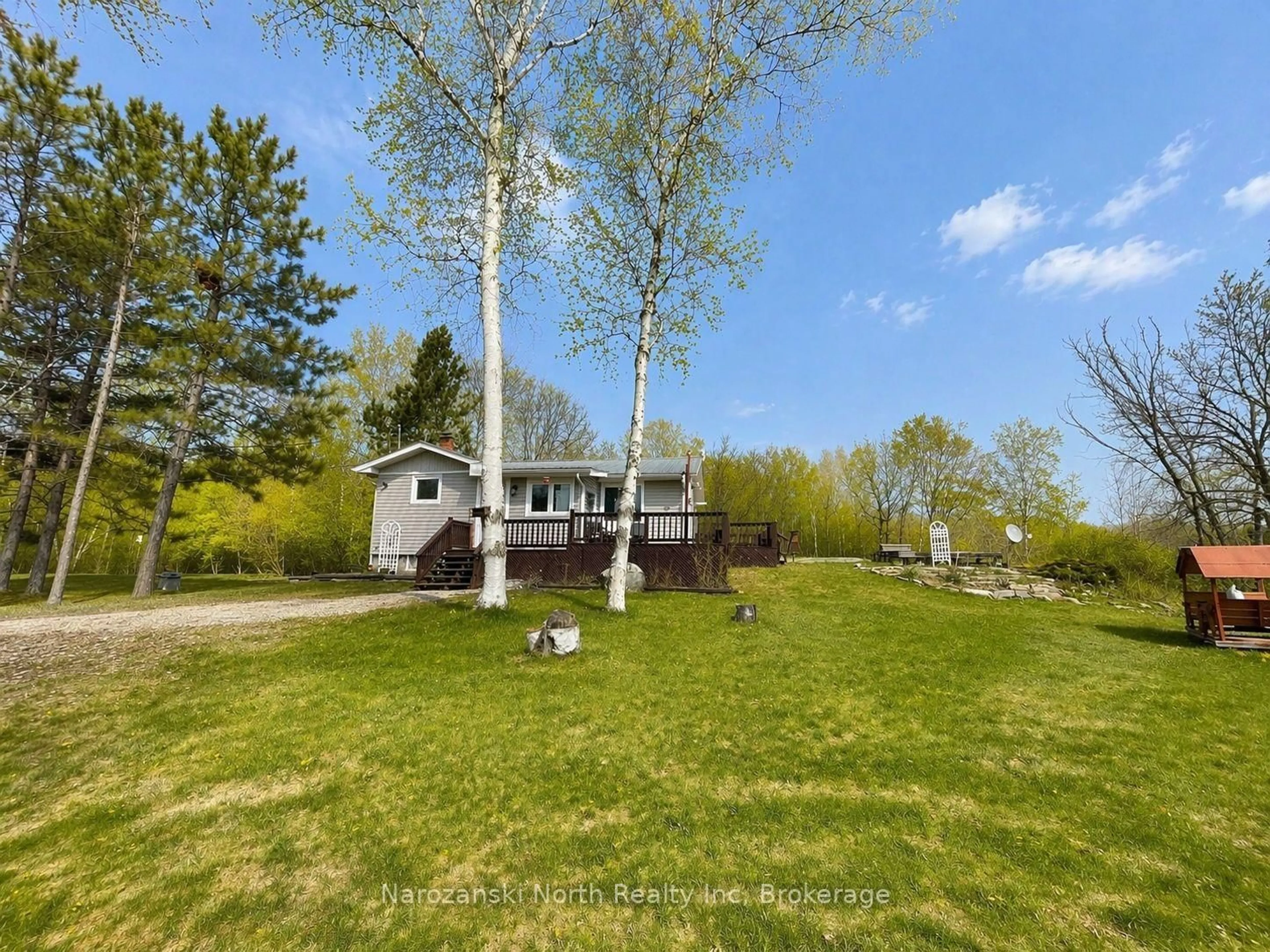 A pic from outside/outdoor area/front of a property/back of a property/a pic from drone, water/lake/river/ocean view for 65 Pellerin Rd, West Nipissing Ontario P0H 2M0