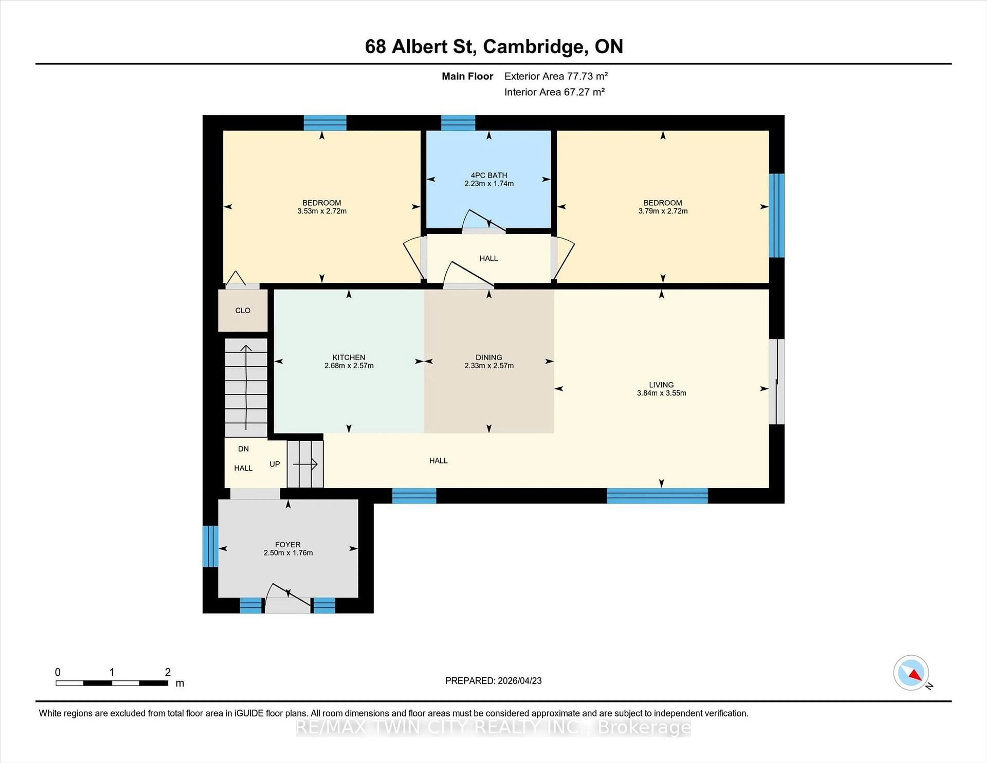 Floor plan for 68 Albert St, Cambridge Ontario N1R 2R1