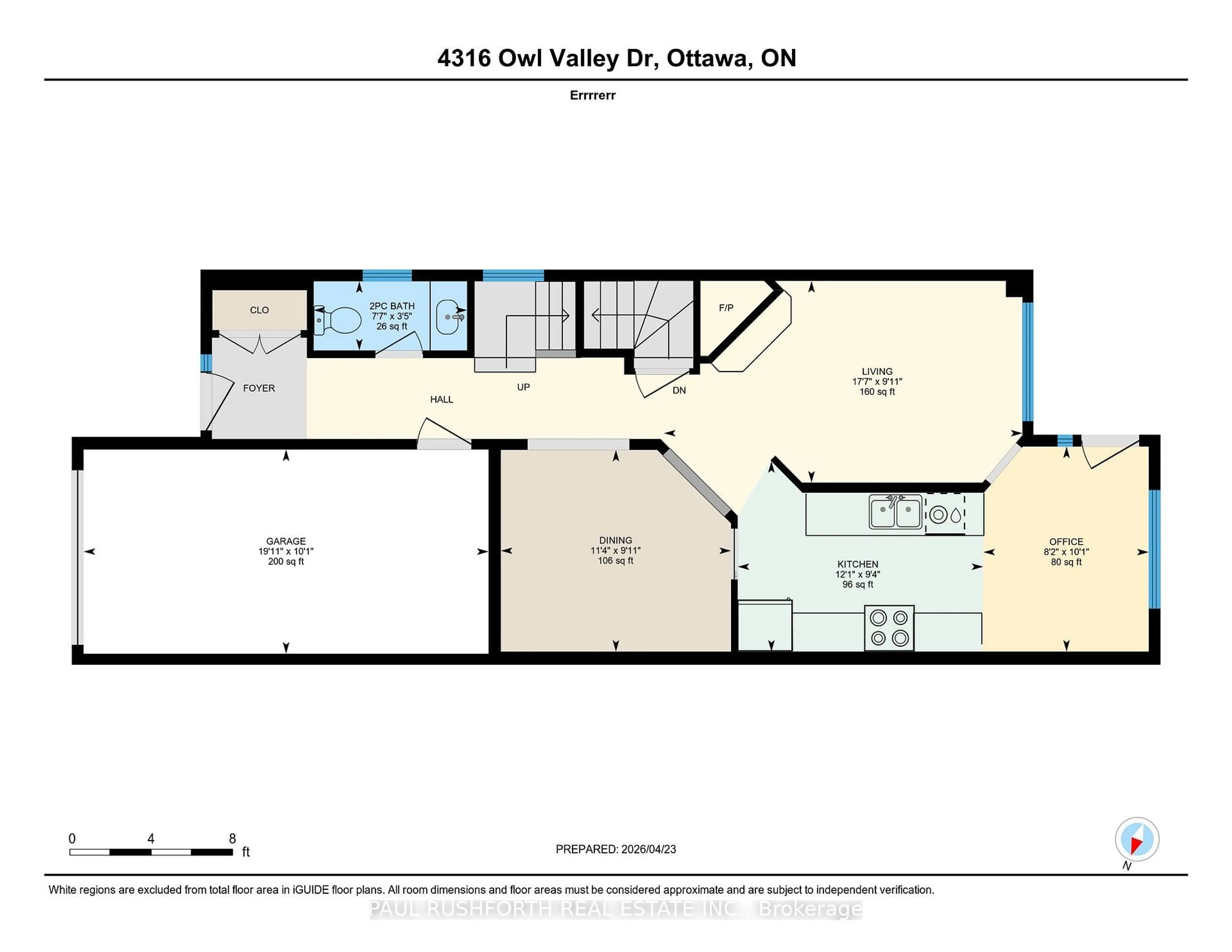 Floor plan for 4316 Owl Valley Dr, Ottawa Ontario K1V 1L3