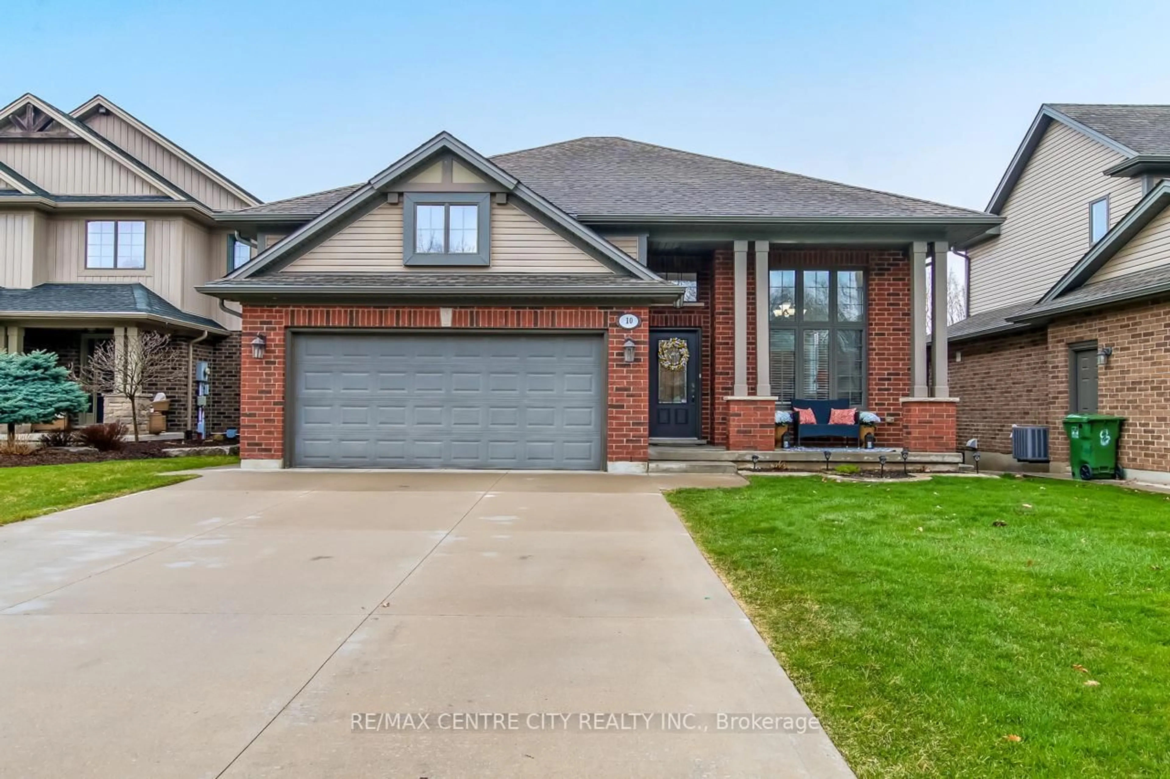 Home with brick exterior material, street for 10 Cider Mill Lane, St. Thomas Ontario N5R 0C1