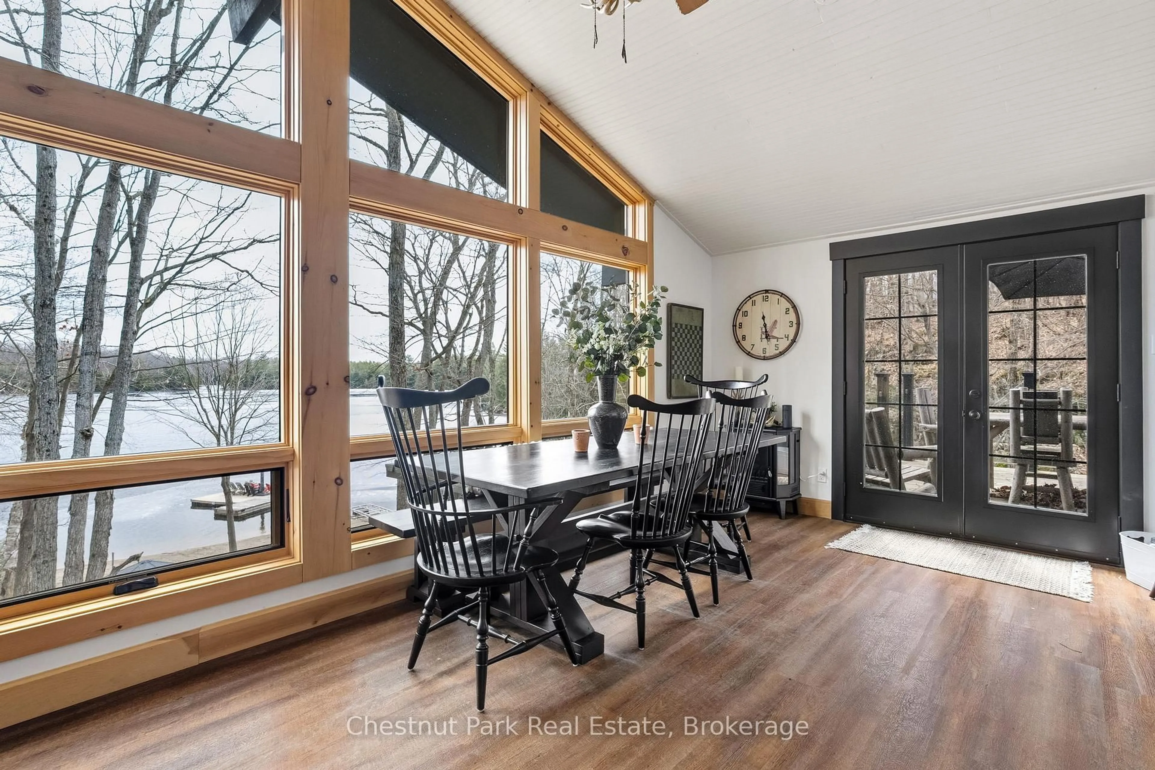 Dining room, wood/laminate floor for 305 Salmon Lake Rd, Seguin Ontario P2A 0B2