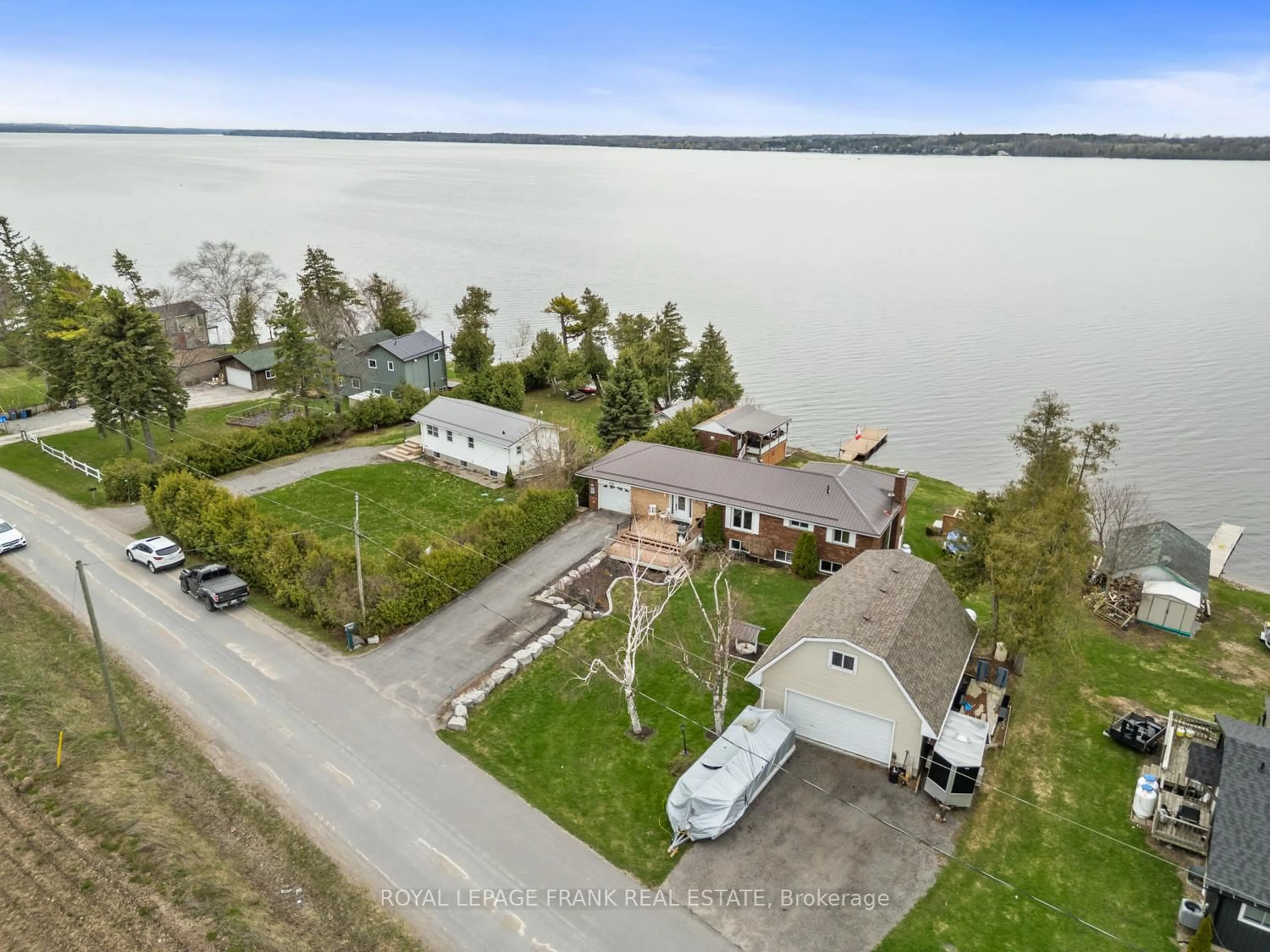 A pic from outside/outdoor area/front of a property/back of a property/a pic from drone, water/lake/river/ocean view for 106 Starr Blvd, Kawartha Lakes Ontario K0M 2C0