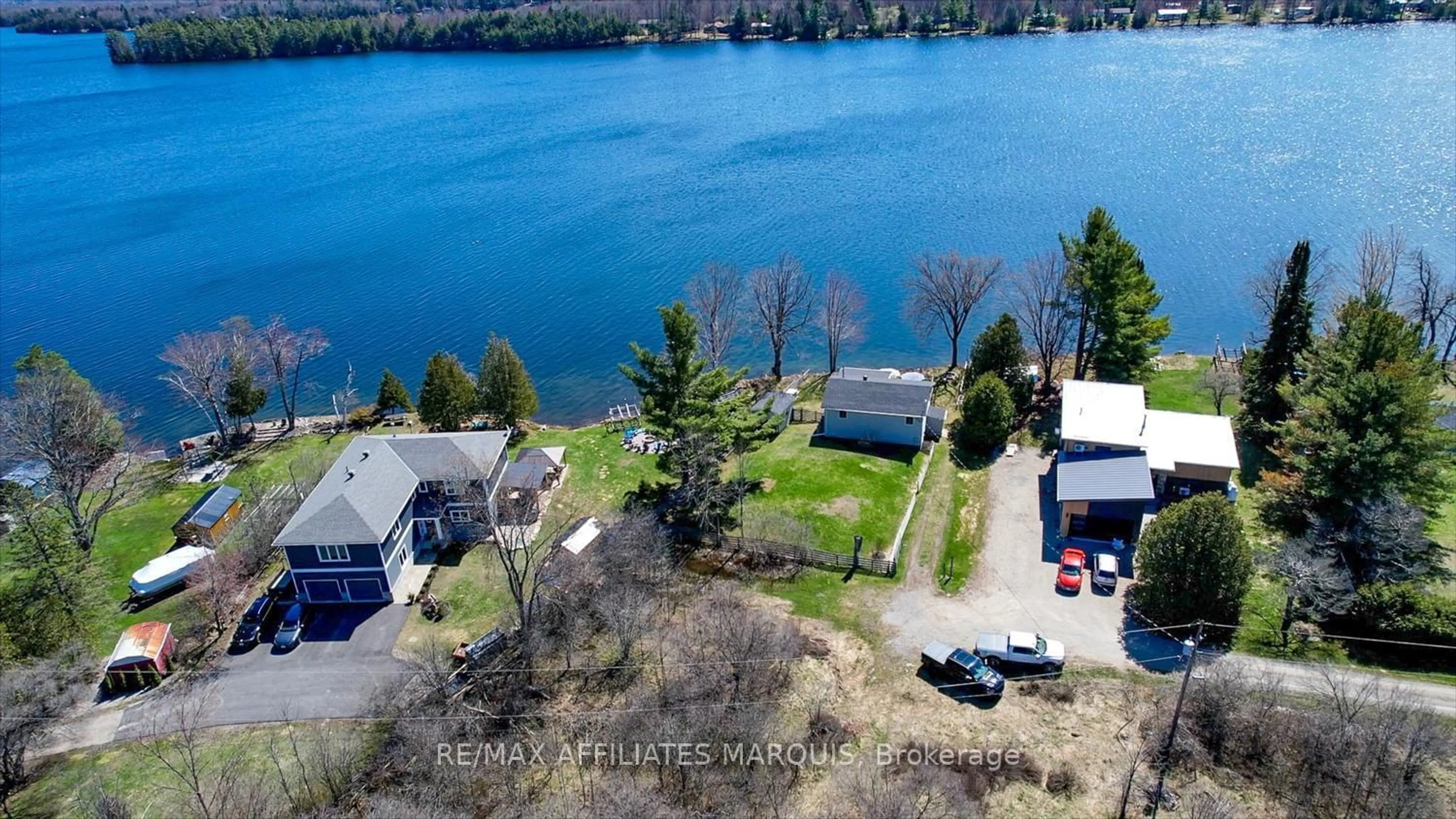A pic from outside/outdoor area/front of a property/back of a property/a pic from drone, water/lake/river/ocean view for 3 B5A Rd, Rideau Lakes Ontario K0G 1L0
