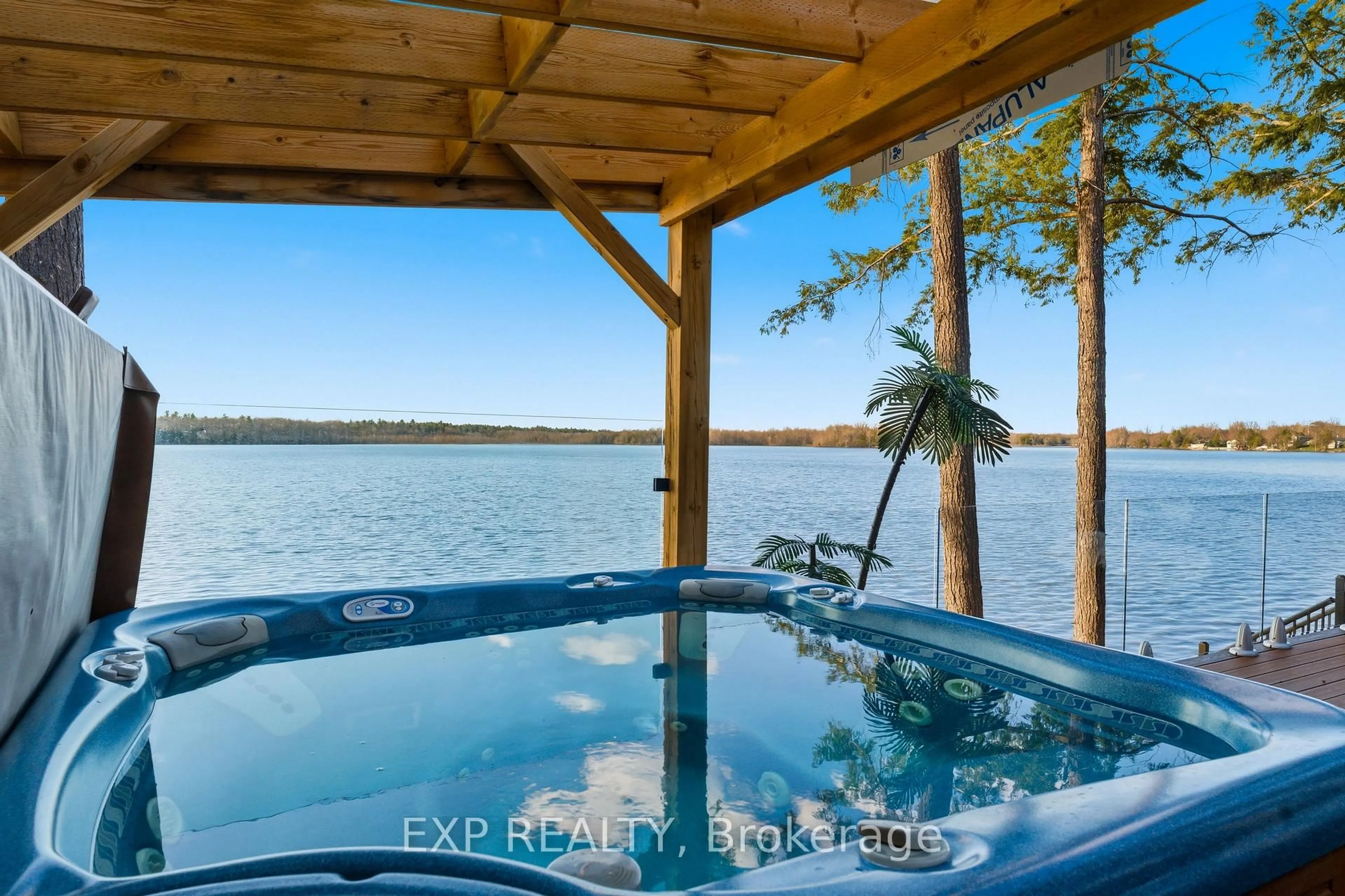 Patio, water/lake/river/ocean view for 592 Cedarstone Rd, Tamworth Ontario K0K 3G0