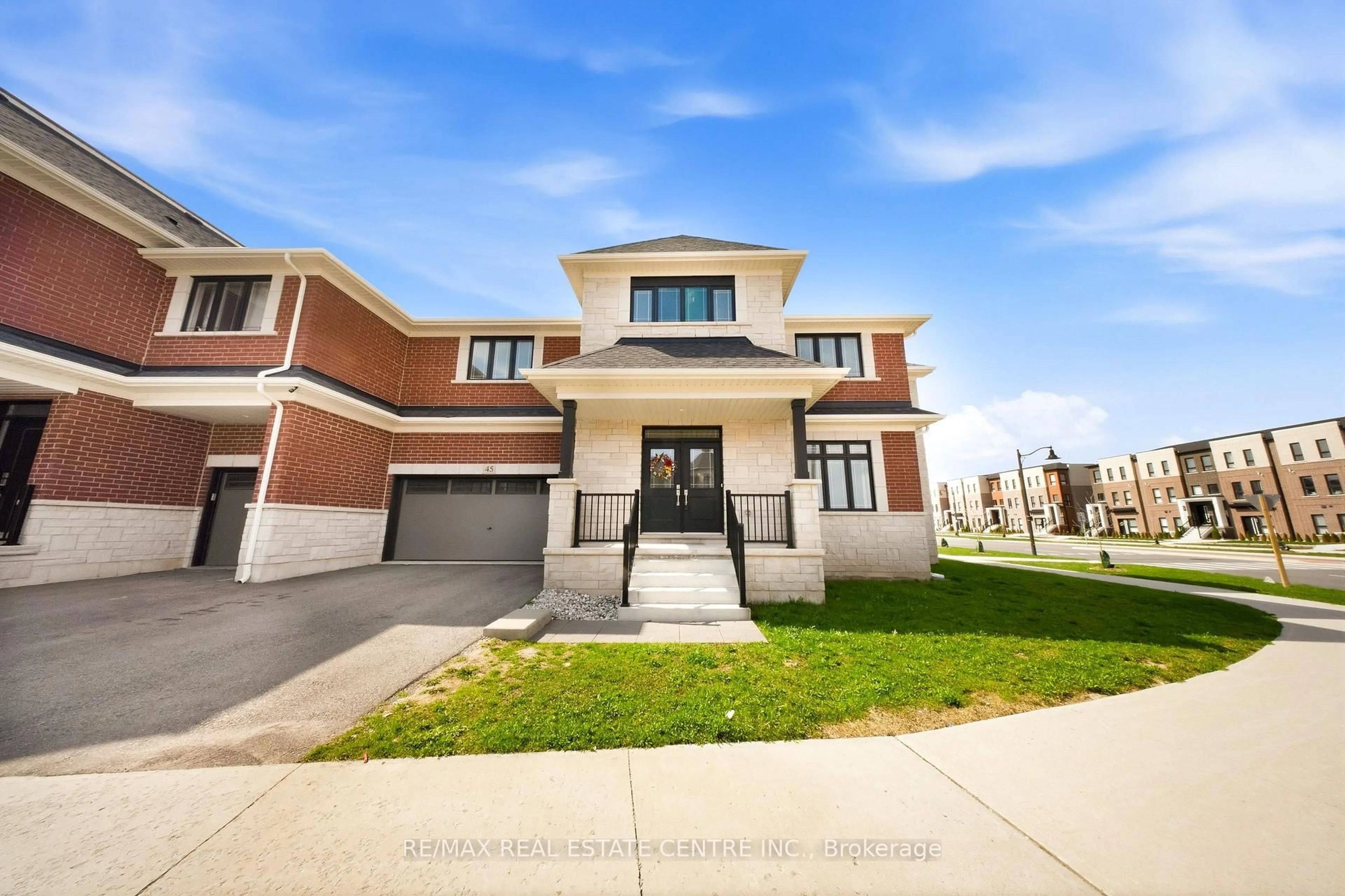 Home with brick exterior material, street for 45 Great Falls Blvd, Hamilton Ontario L8B 1X8