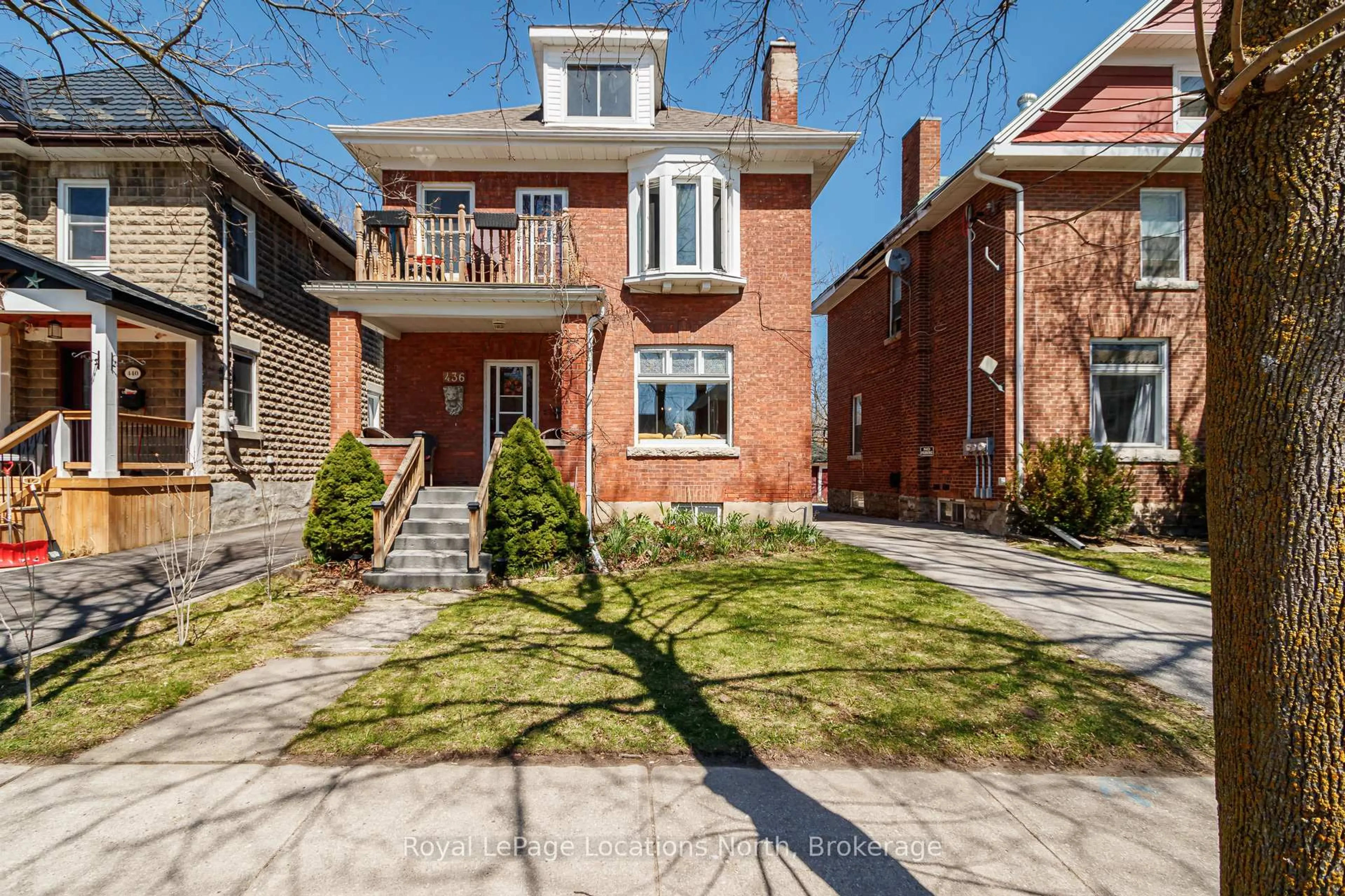 Home with brick exterior material, street for 436 12th St, Owen Sound Ontario N4K 3V7