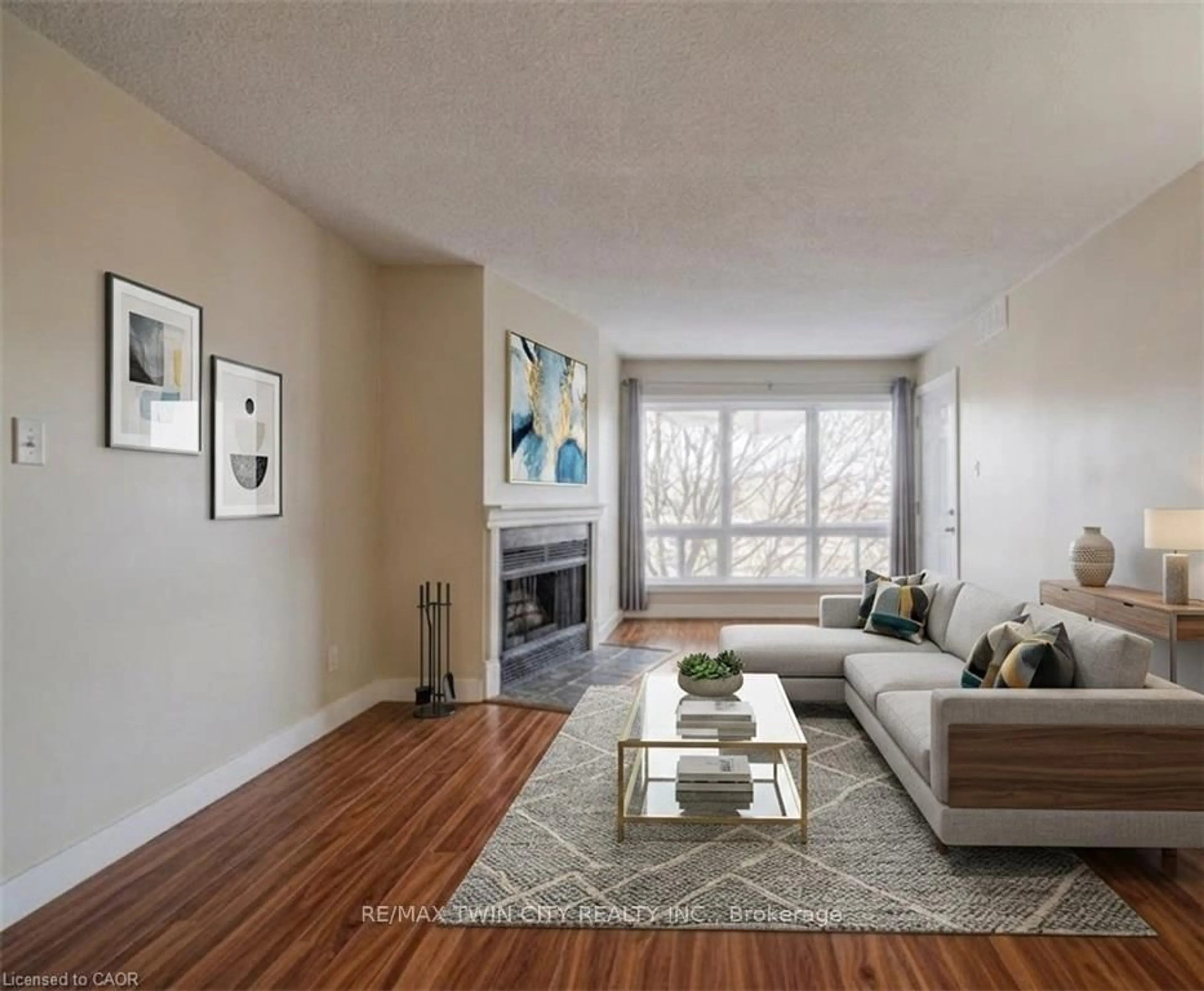 Living room with furniture, unknown for 15 Hofstetter Ave #318, Kitchener Ontario N2A 3Z7
