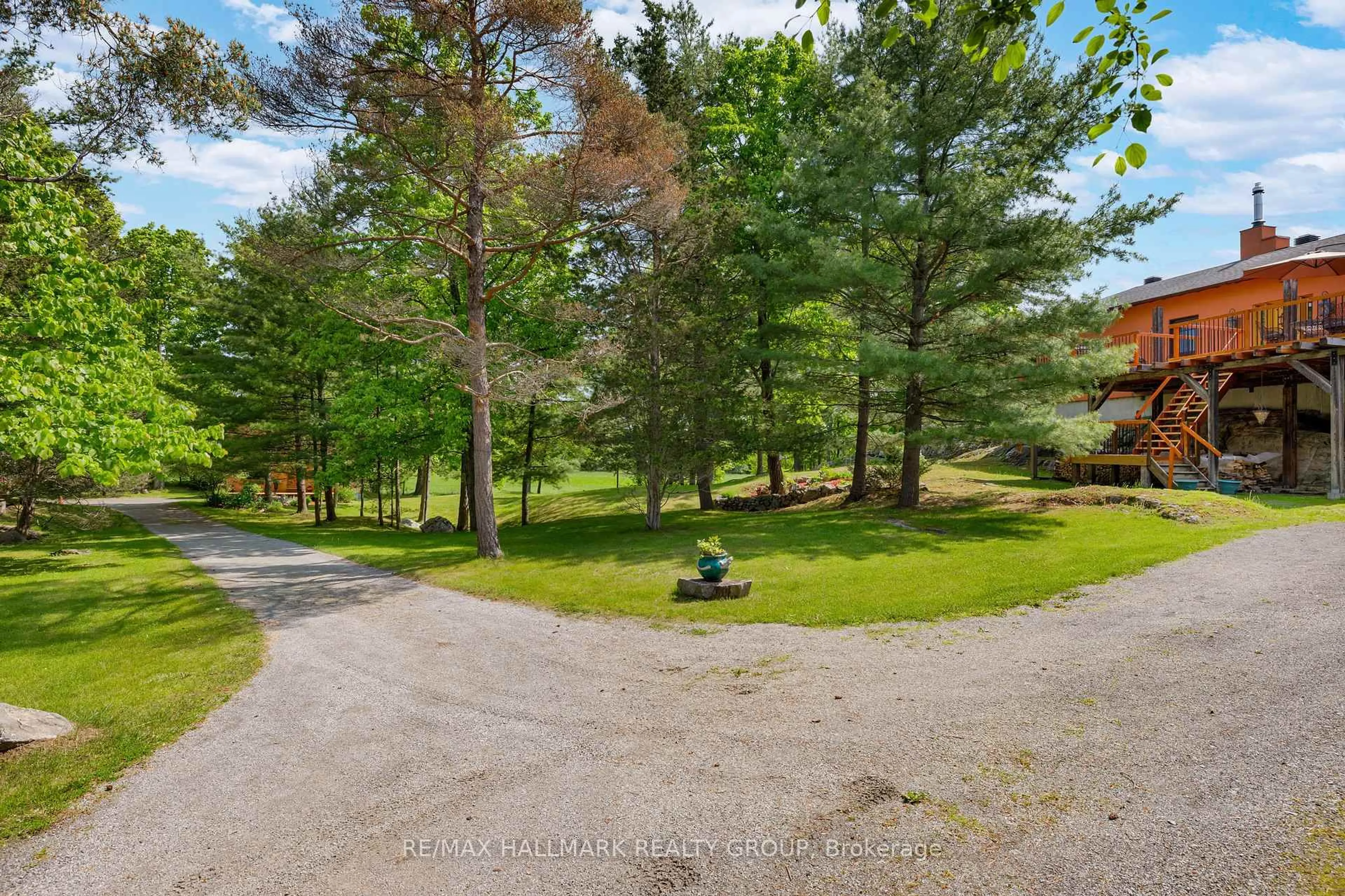 A pic from outside/outdoor area/front of a property/back of a property/a pic from drone, forest/trees view for 15 County Road 5 Rd, Front of Yonge Ontario K0E 1R0