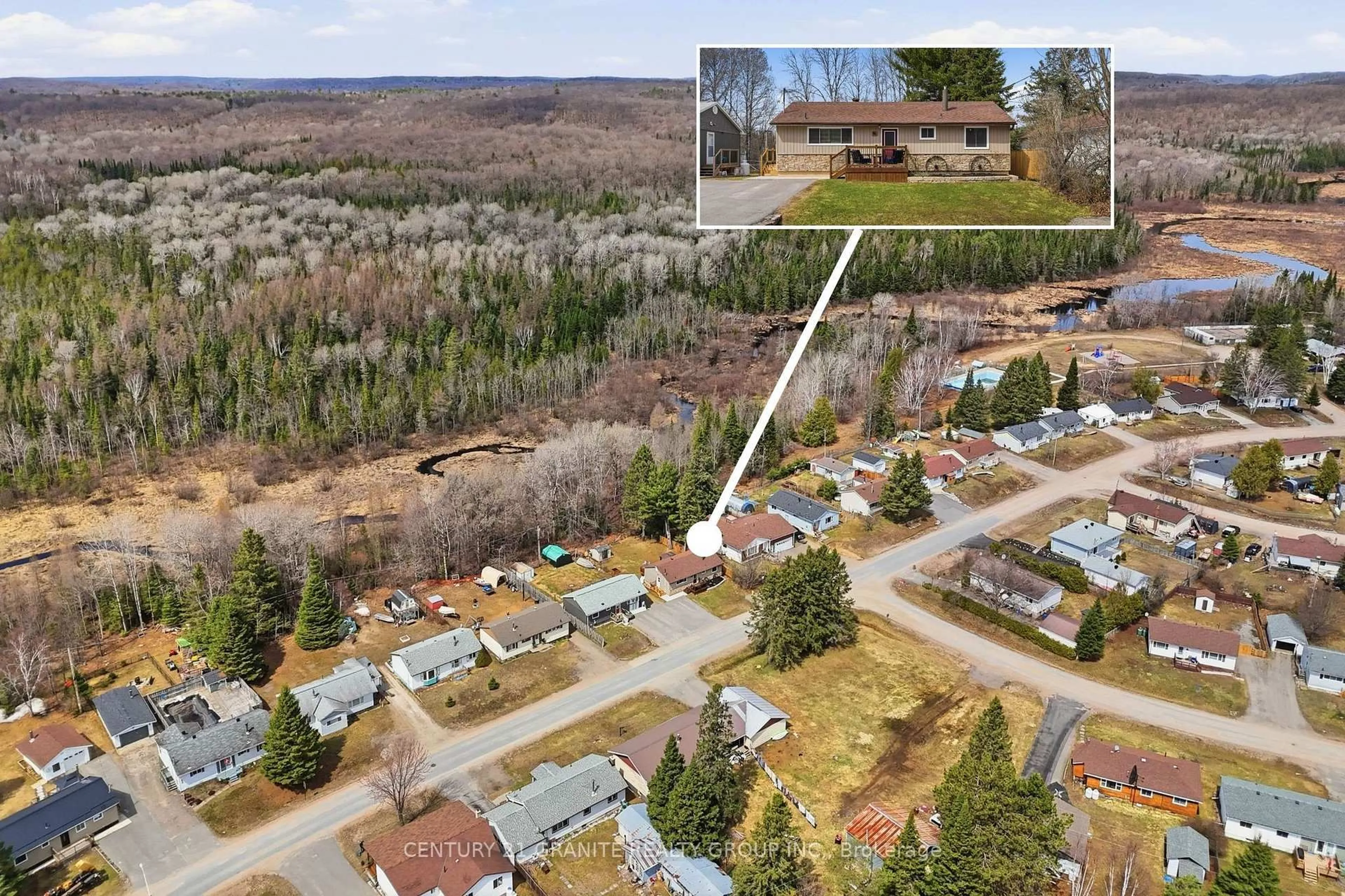 A pic from outside/outdoor area/front of a property/back of a property/a pic from drone, forest/trees view for 66 Sprucedale St, Highlands East Ontario K0L 1M0