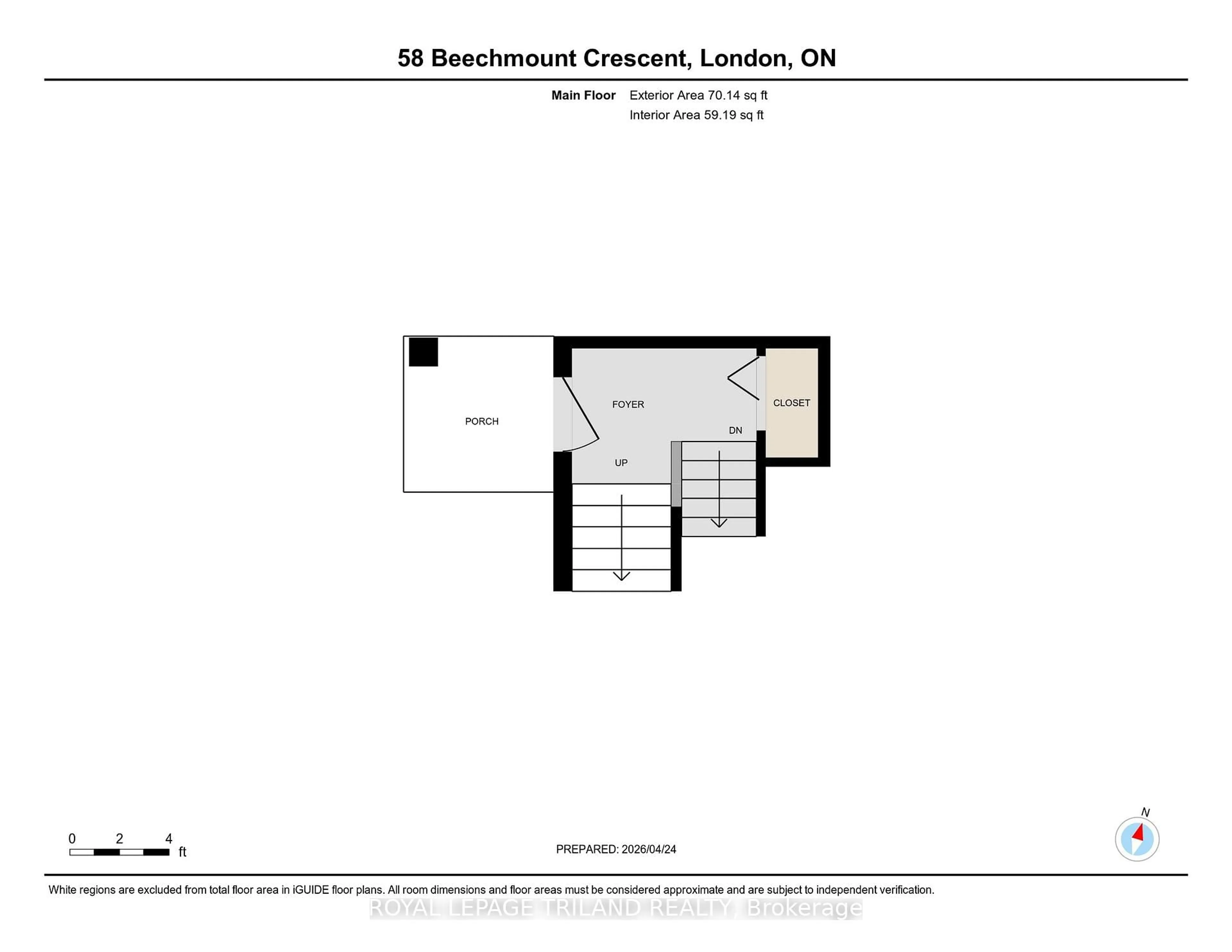 Floor plan for 58 Beechmount Cres, London South Ontario N6E 2J4