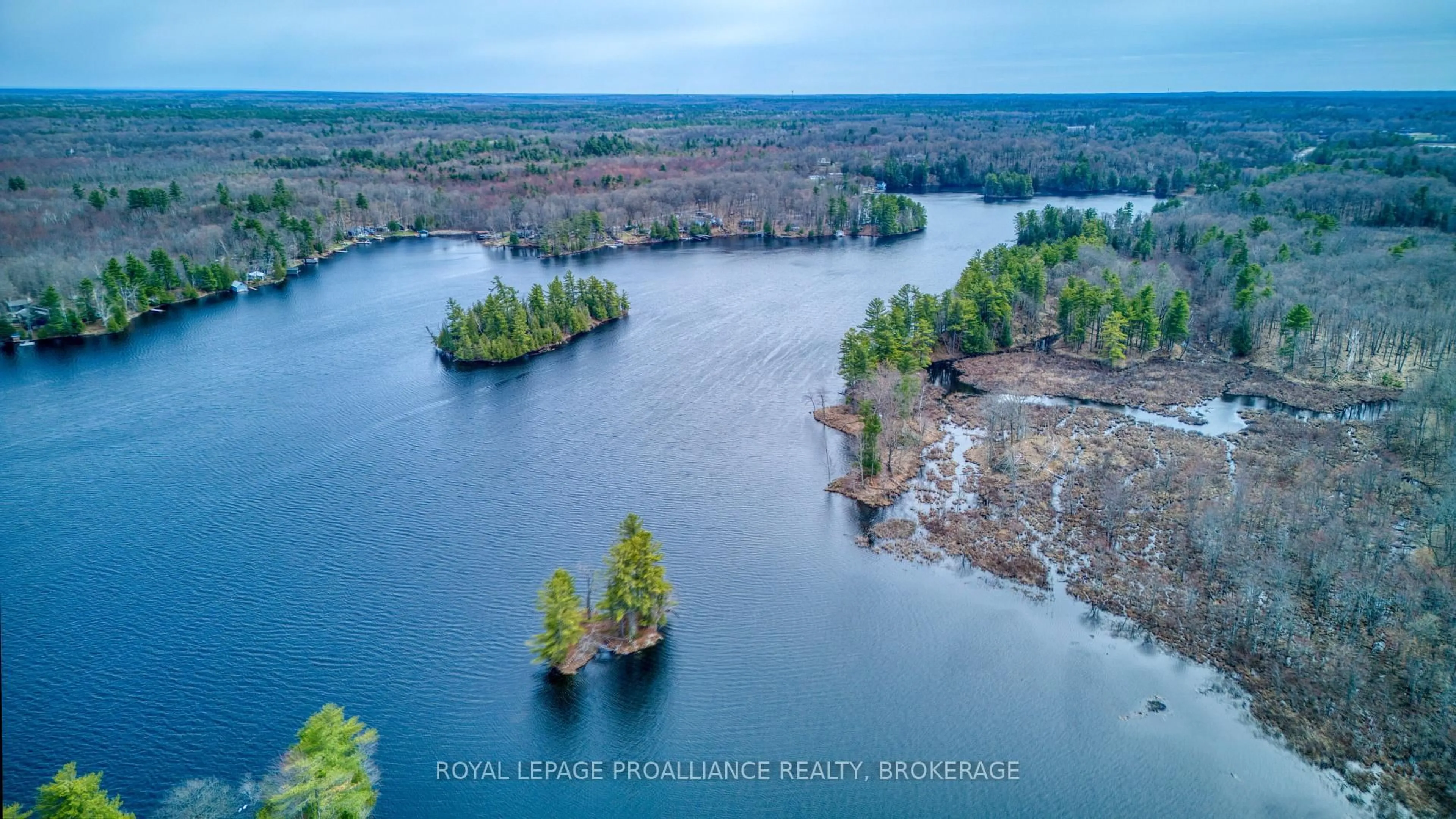 A pic from outside/outdoor area/front of a property/back of a property/a pic from drone, water/lake/river/ocean view for 1198 Narrows Lane, Perth Road Ontario K0H 2L0