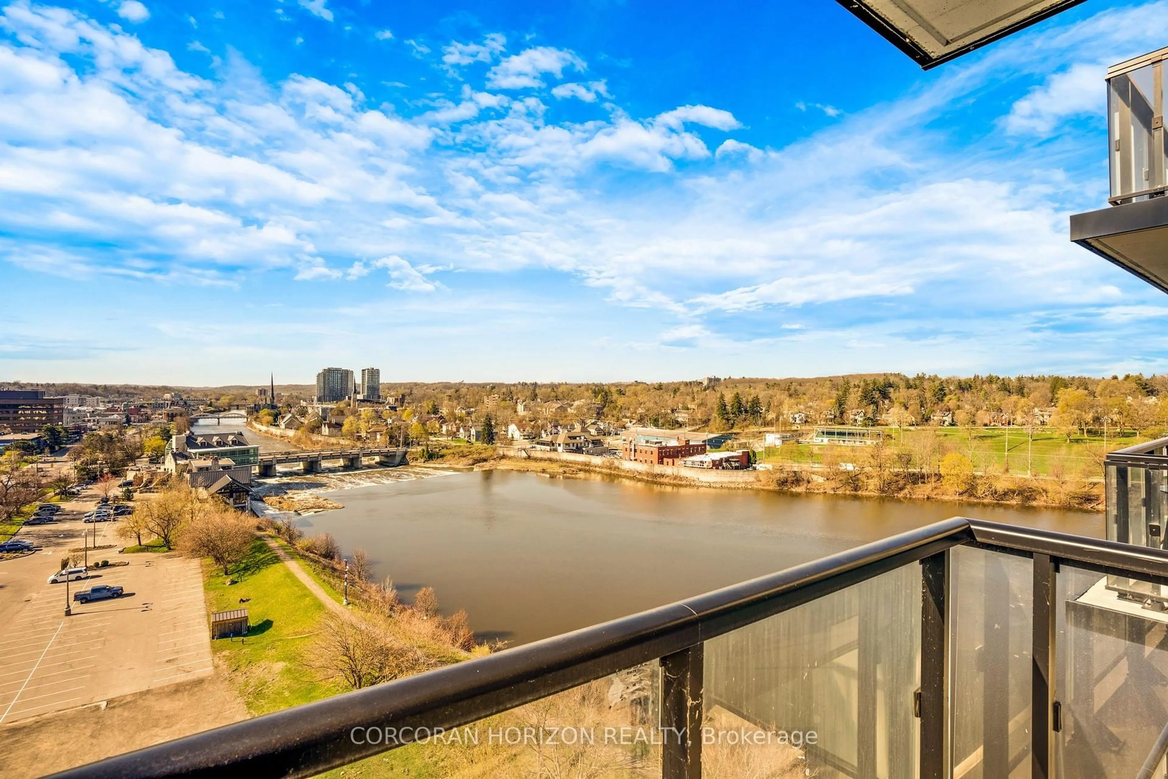 Balcony in the apartment, water/lake/river/ocean view for 150 Water St #904, Cambridge Ontario N1R 0B5