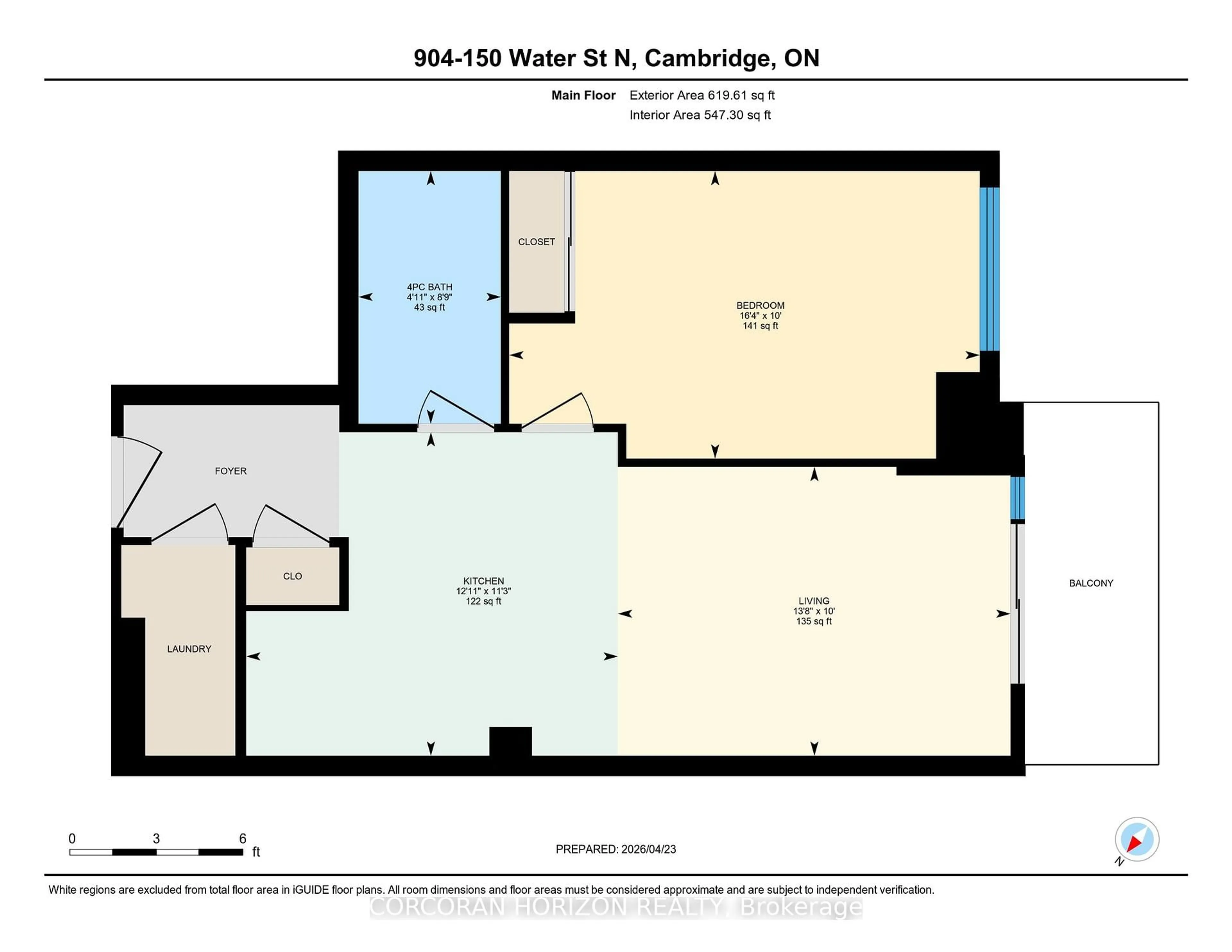 Floor plan for 150 Water St #904, Cambridge Ontario N1R 0B5