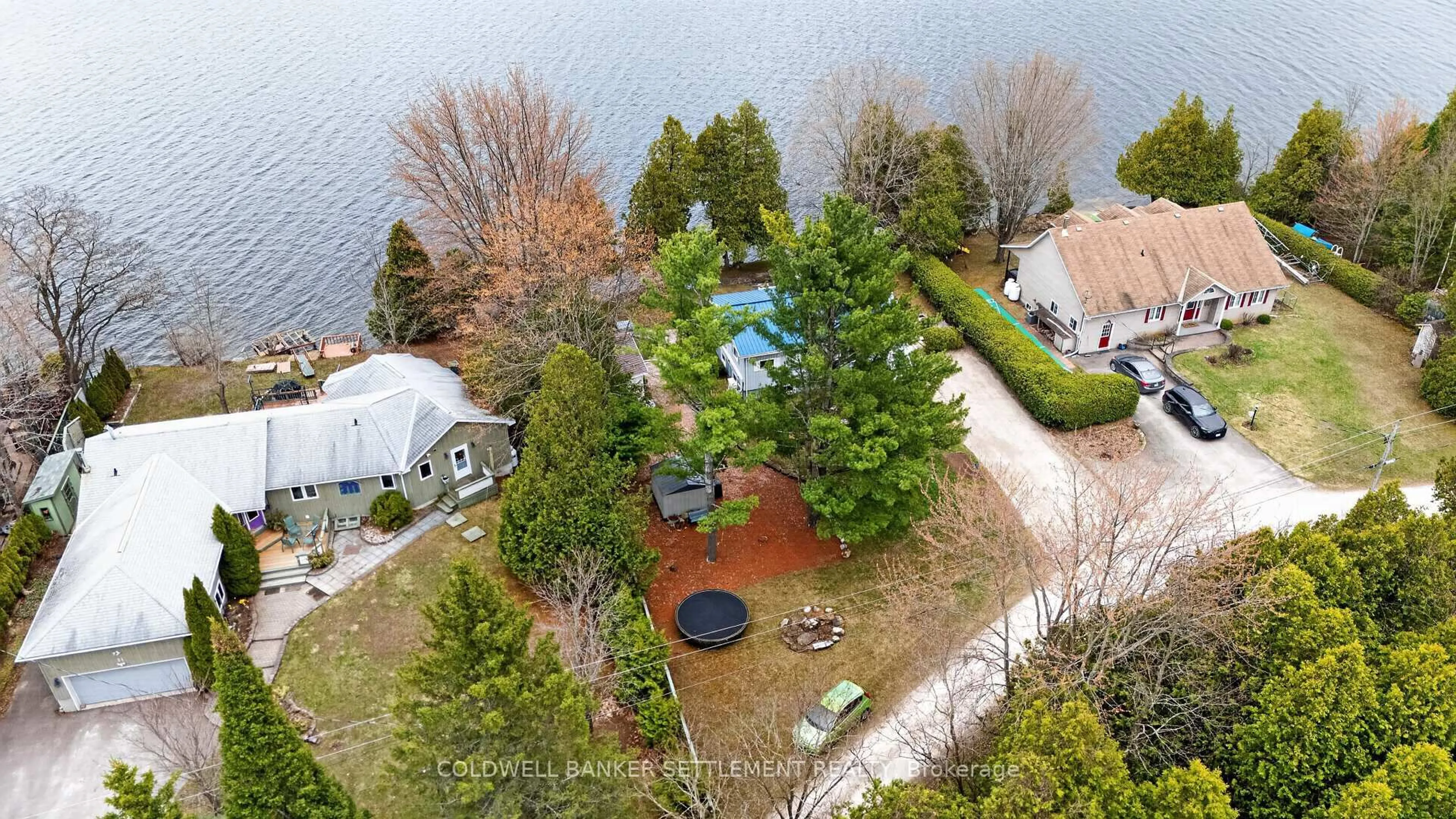 A pic from outside/outdoor area/front of a property/back of a property/a pic from drone, water/lake/river/ocean view for 33 B3 Rd, Rideau Lakes Ontario K0G 1L0