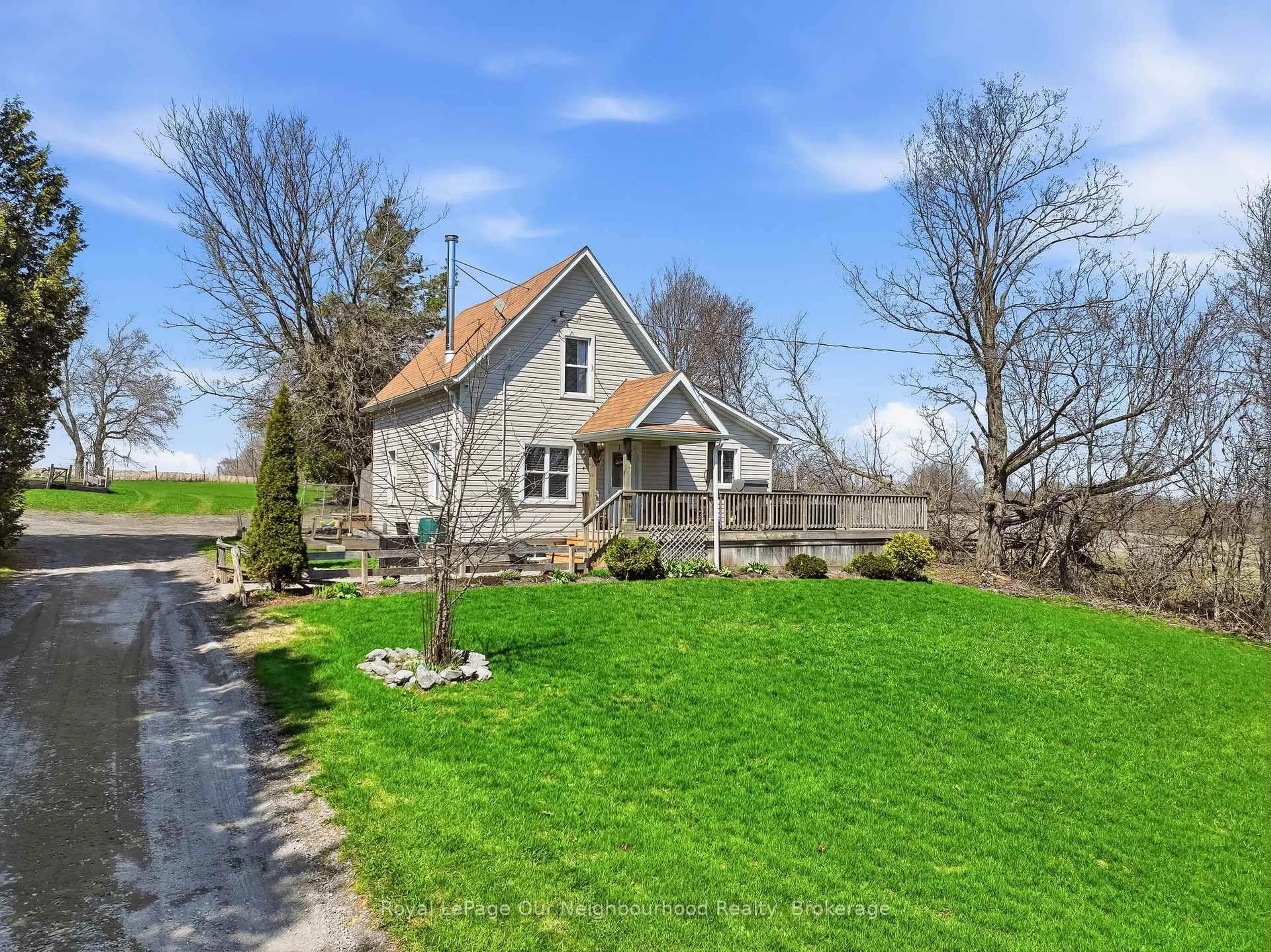 A pic from outside/outdoor area/front of a property/back of a property/a pic from drone, street for 14118 Telephone Rd, Cramahe Ontario K0K 1S0