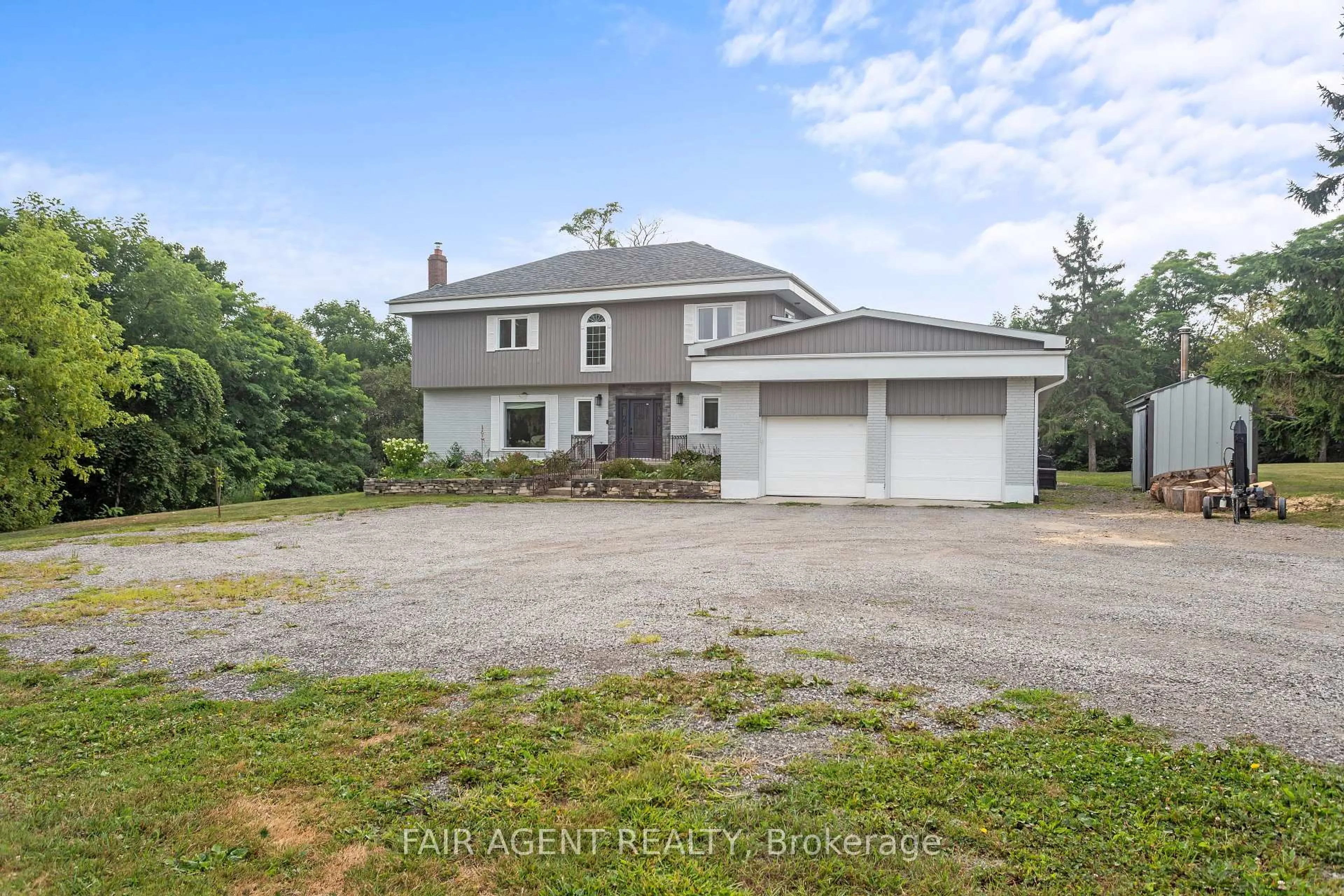 A pic from outside/outdoor area/front of a property/back of a property/a pic from drone, water/lake/river/ocean view for 4484 AUSABLE Dr, North Middlesex Ontario N0M 1A0