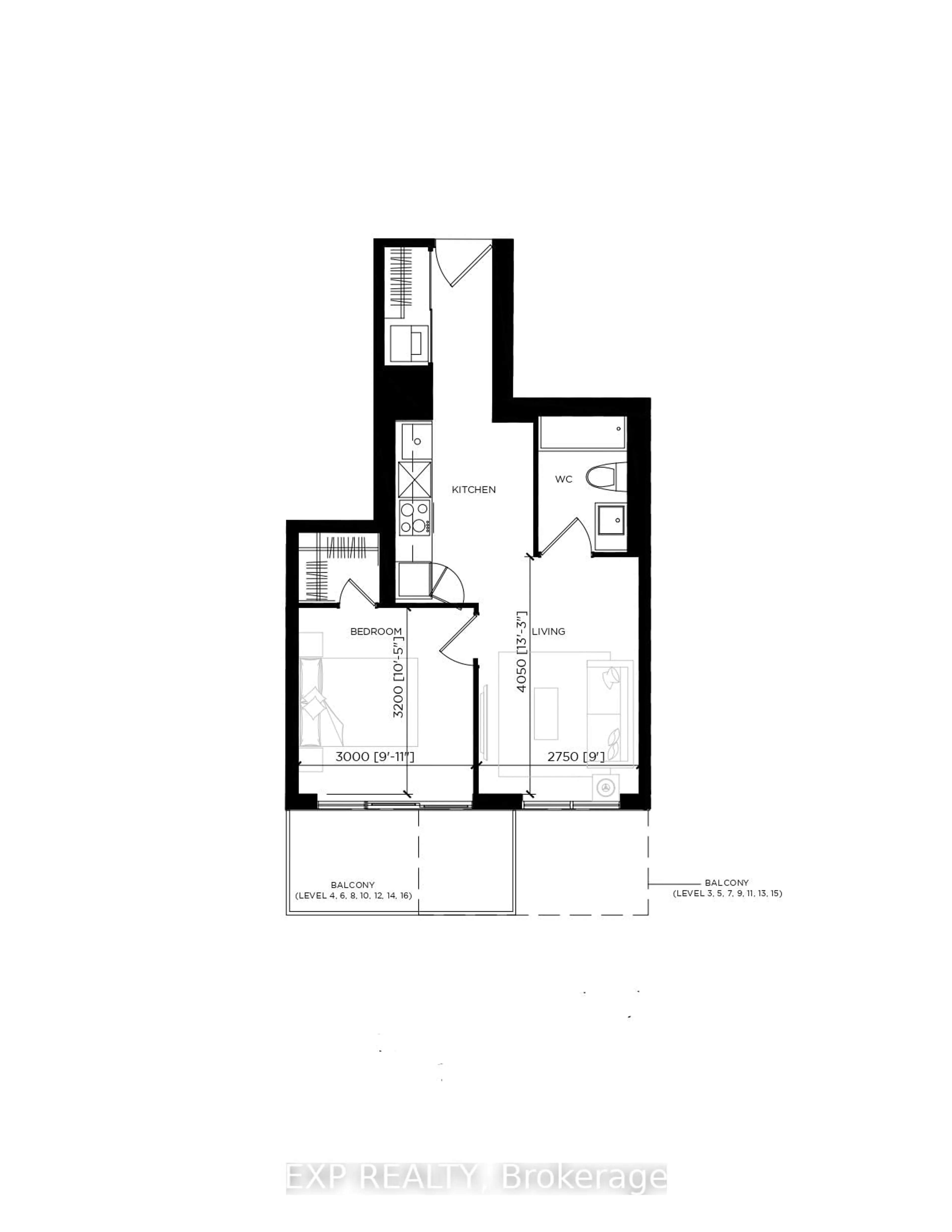 Floor plan for 2782 Barton St #1619, Hamilton Ontario L8E 2J8