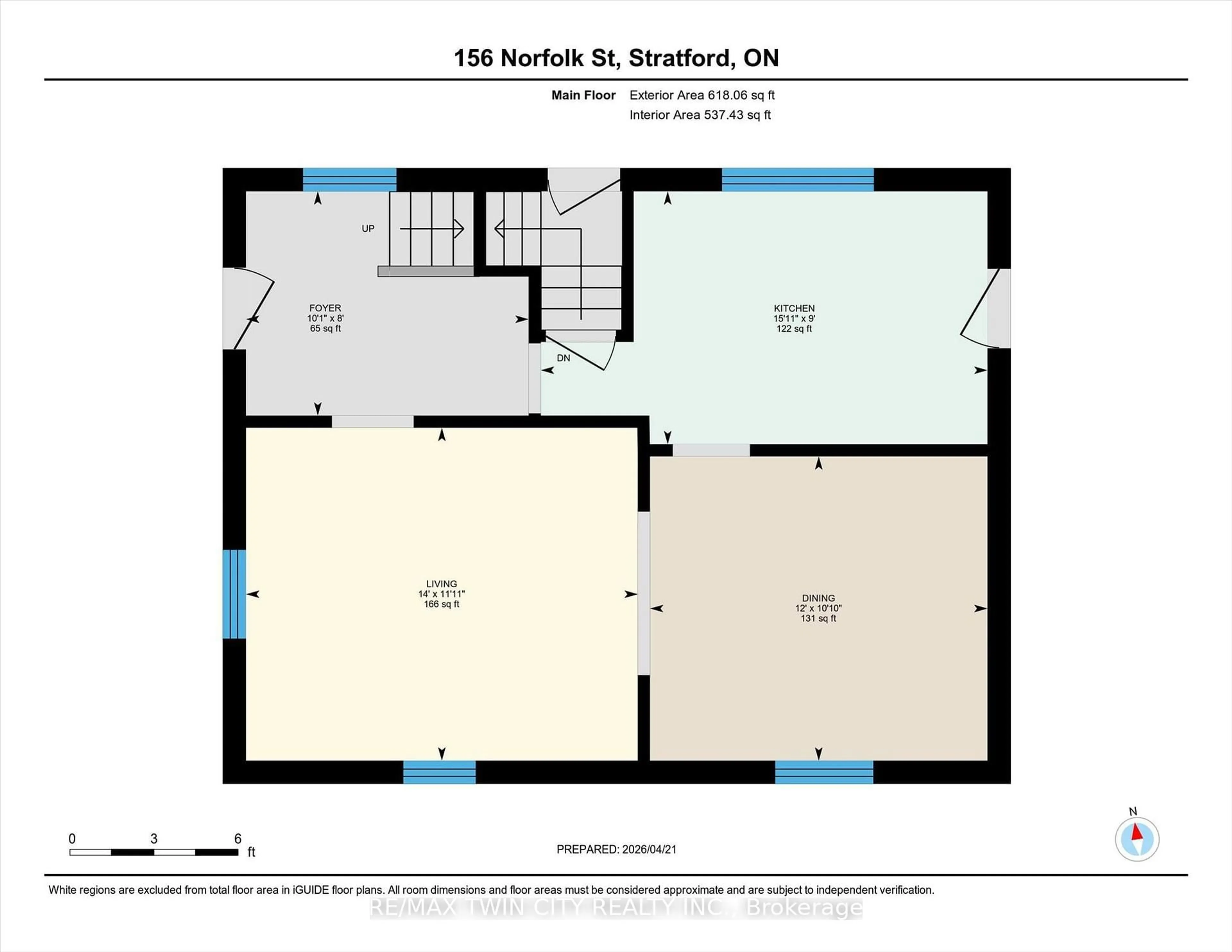 Floor plan for 156 Norfolk St, Stratford Ontario N5A 3Y9