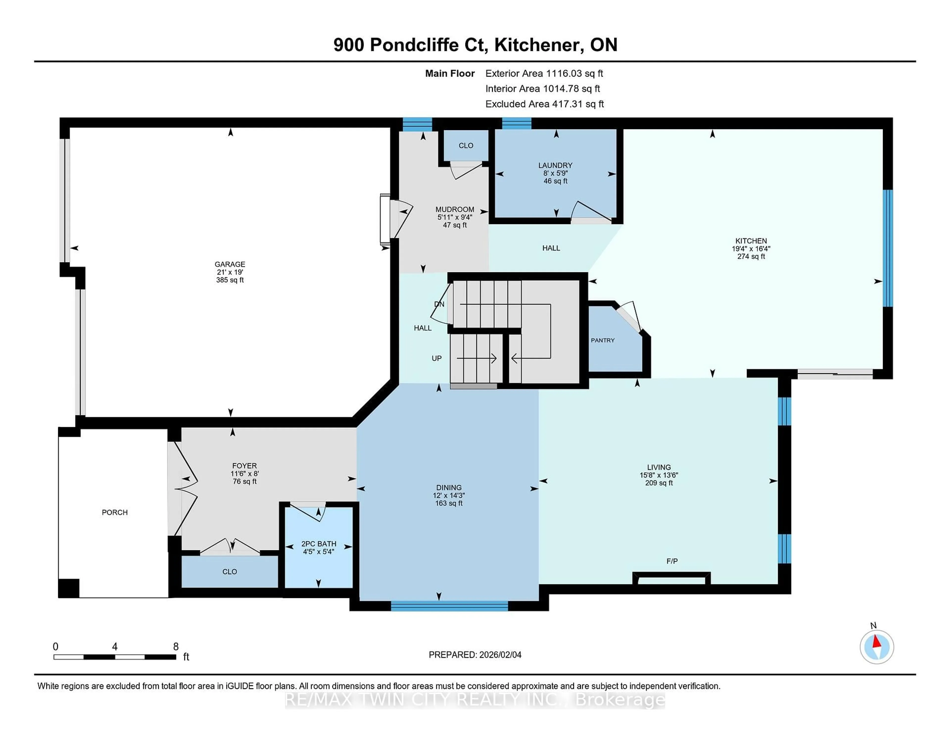 Floor plan for 900 Pondcliffe Dr, Kitchener Ontario N2R 0M9