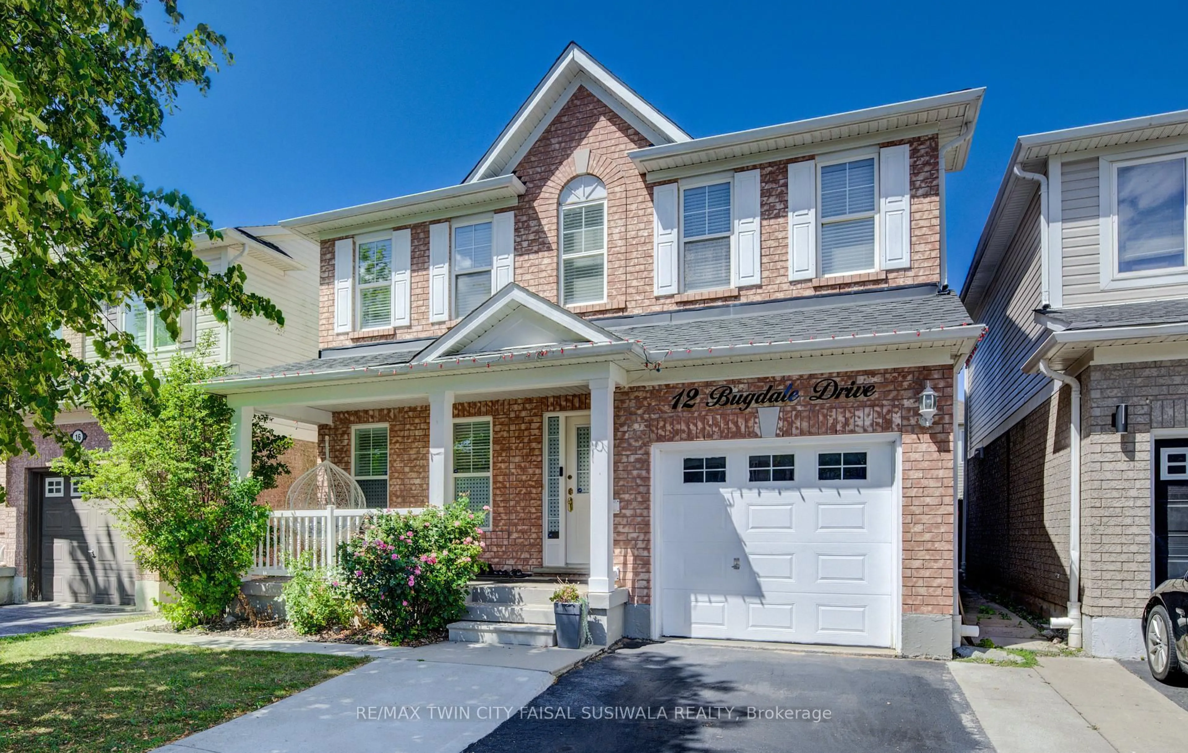 Home with brick exterior material, street for 12 Bugdale Dr, Cambridge Ontario N1T 2K2