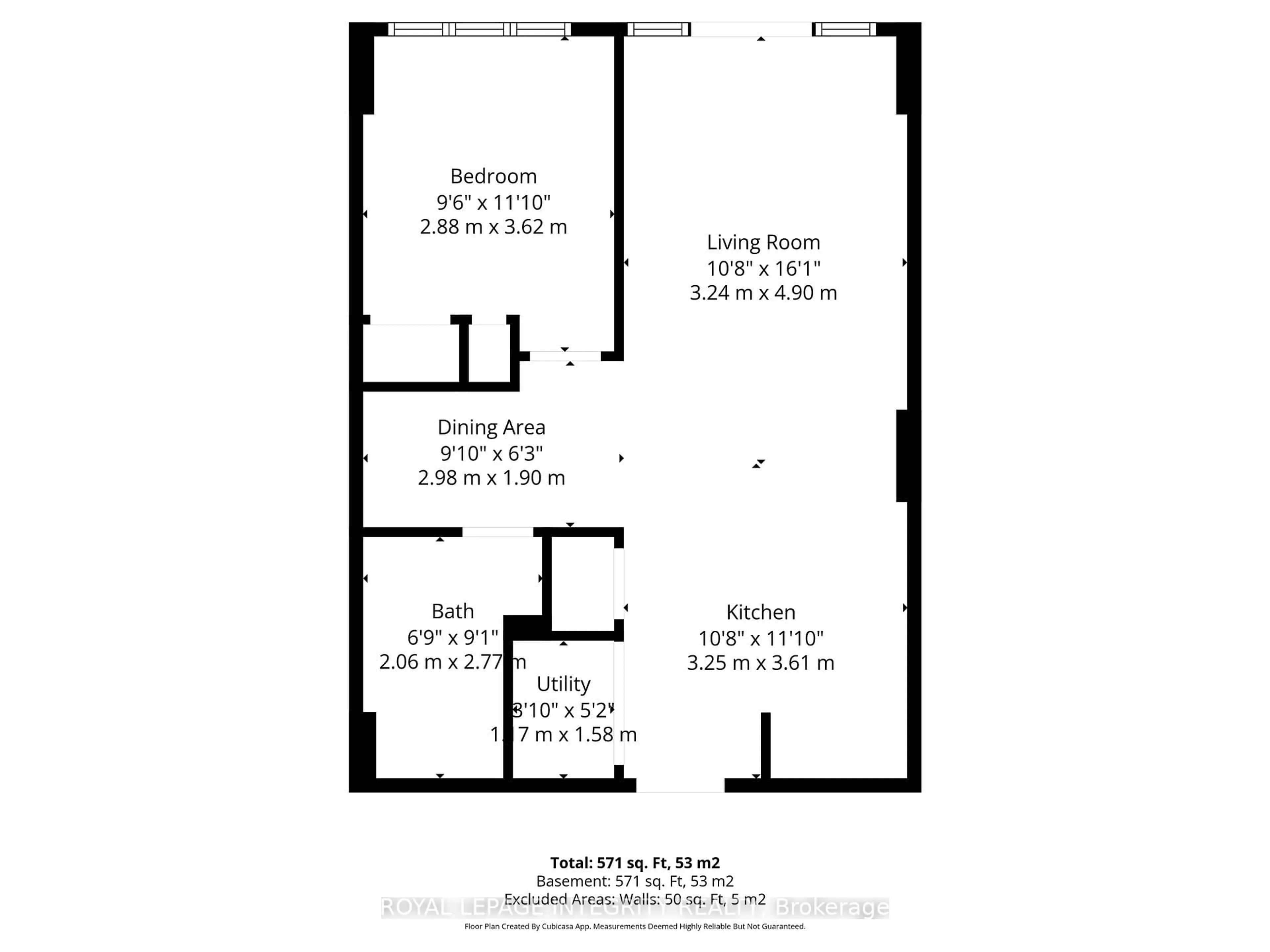 Floor plan for 242 Rideau St #2403, Ottawa Ontario K1N 0B7