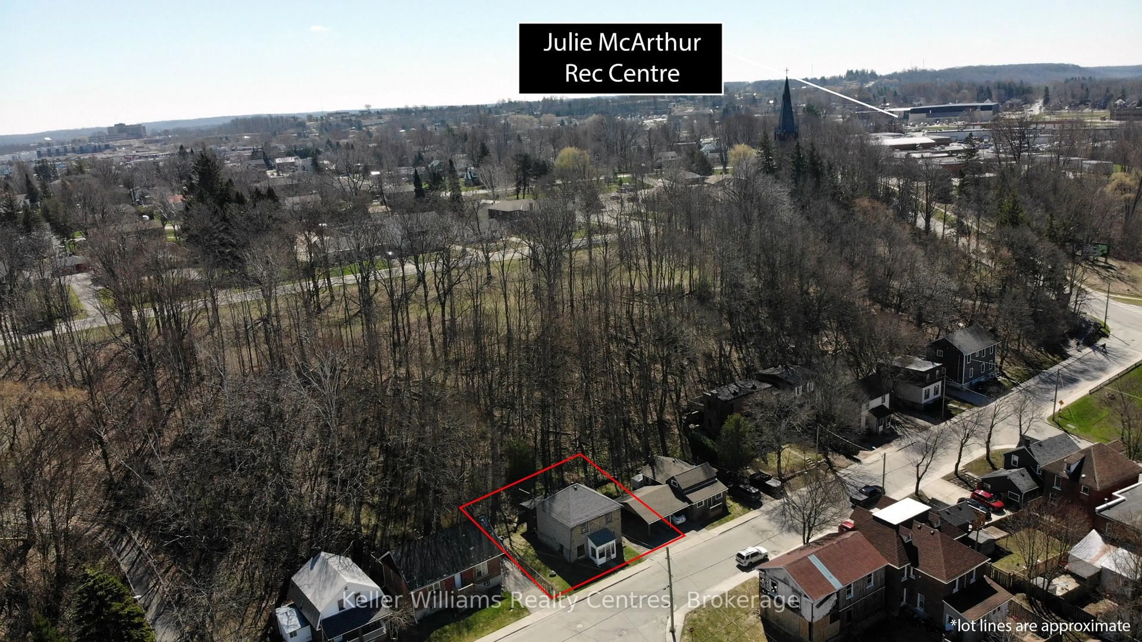 A pic from outside/outdoor area/front of a property/back of a property/a pic from drone, city buildings view from balcony for 1671 4th Ave, Owen Sound Ontario N4K 2R1