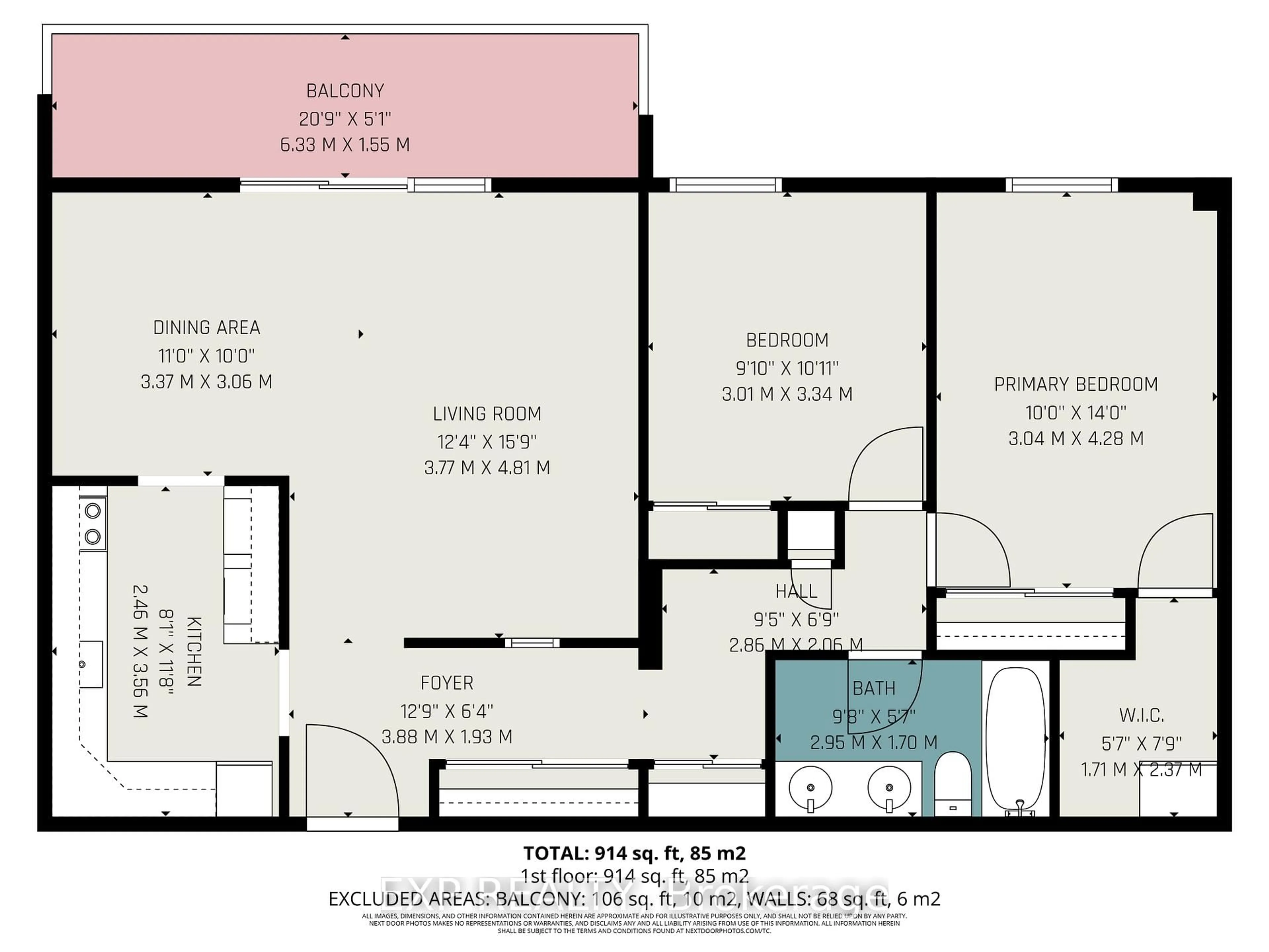 Floor plan for 665 Bathgate Dr #1801, Ottawa Ontario K1K 3Y4