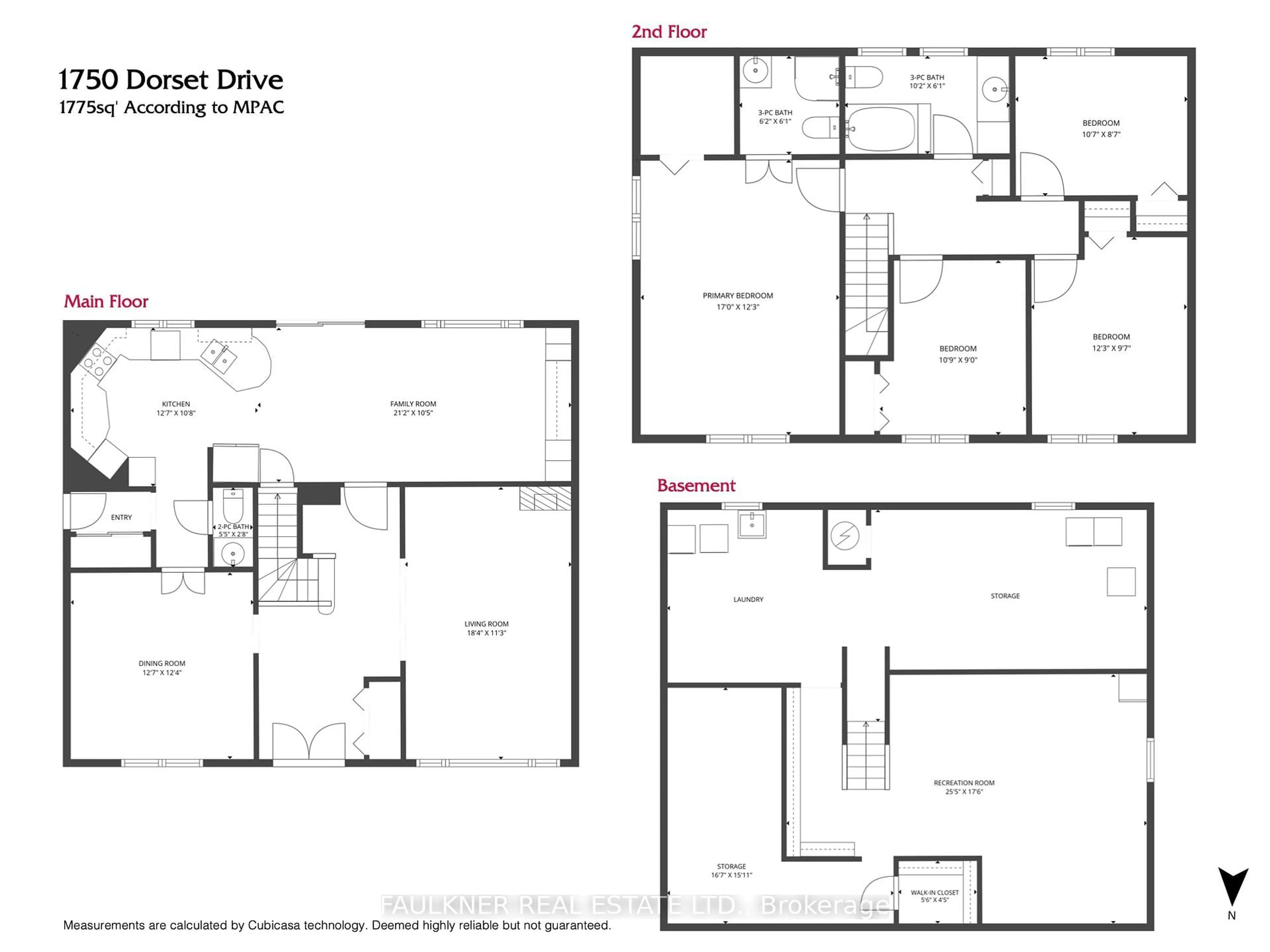 Floor plan for 1750 Dorset Dr, Ottawa Ontario K1H 5T8