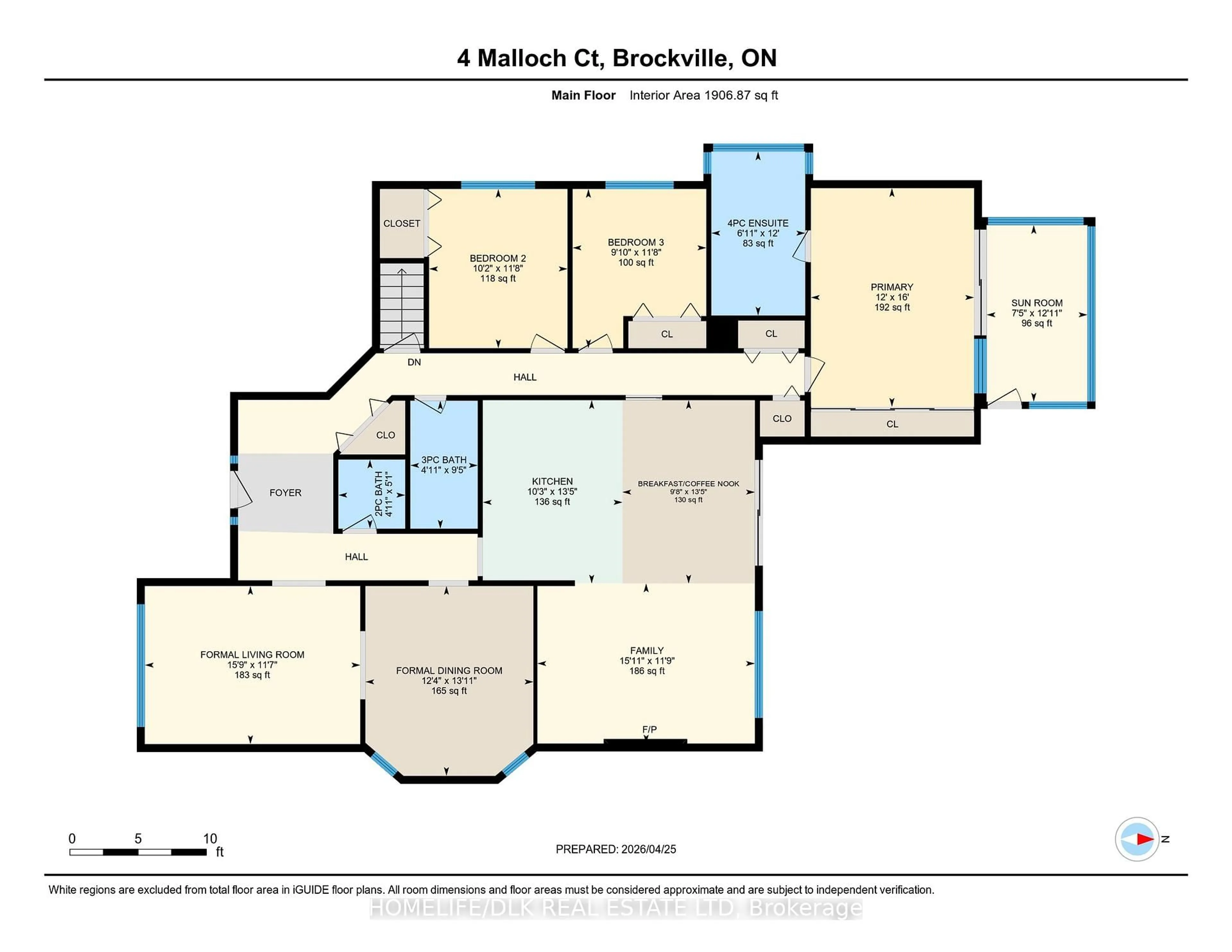 Floor plan for 4 Malloch Crt, Brockville Ontario K6V 7A2