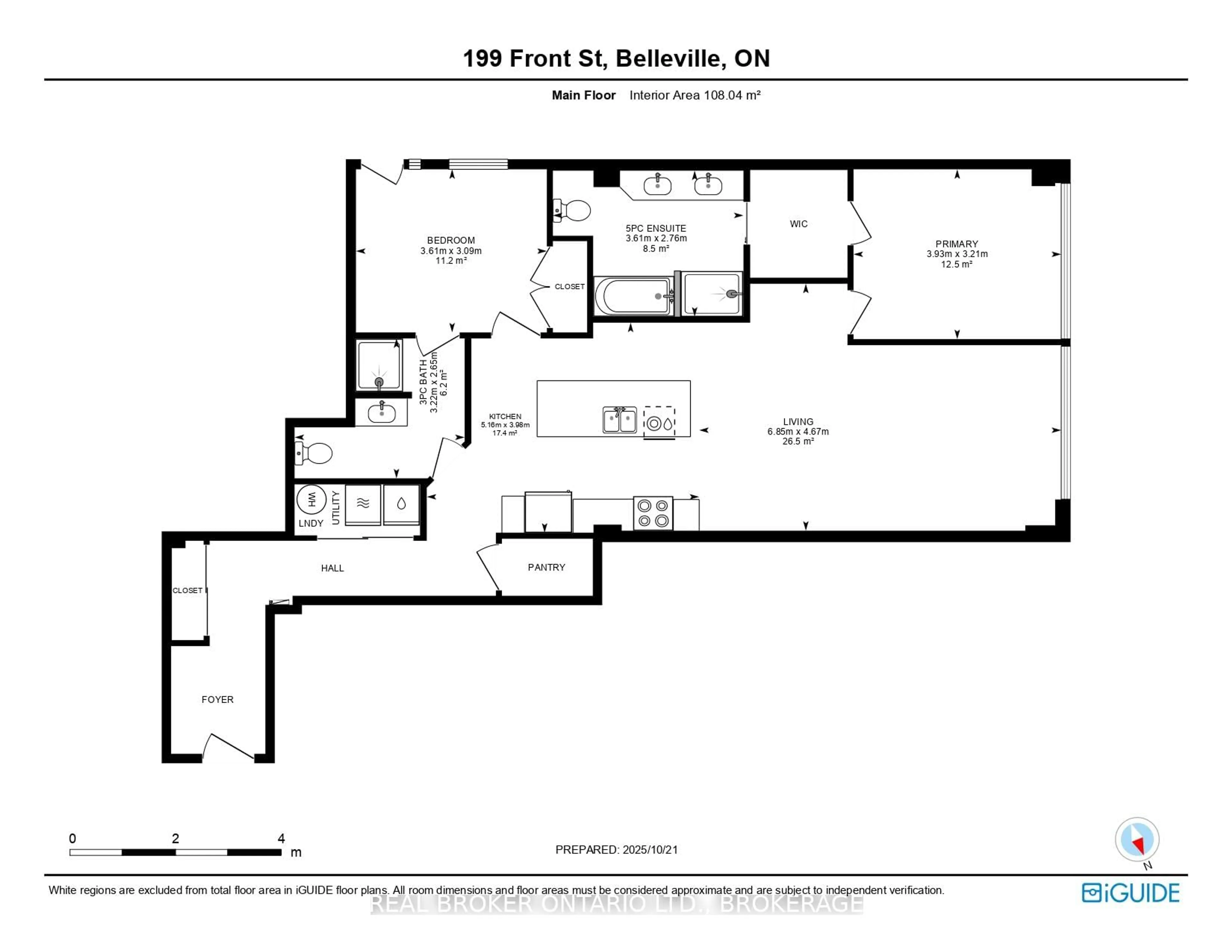 Floor plan for 199 Front St #510, Belleville Ontario K8N 5H5