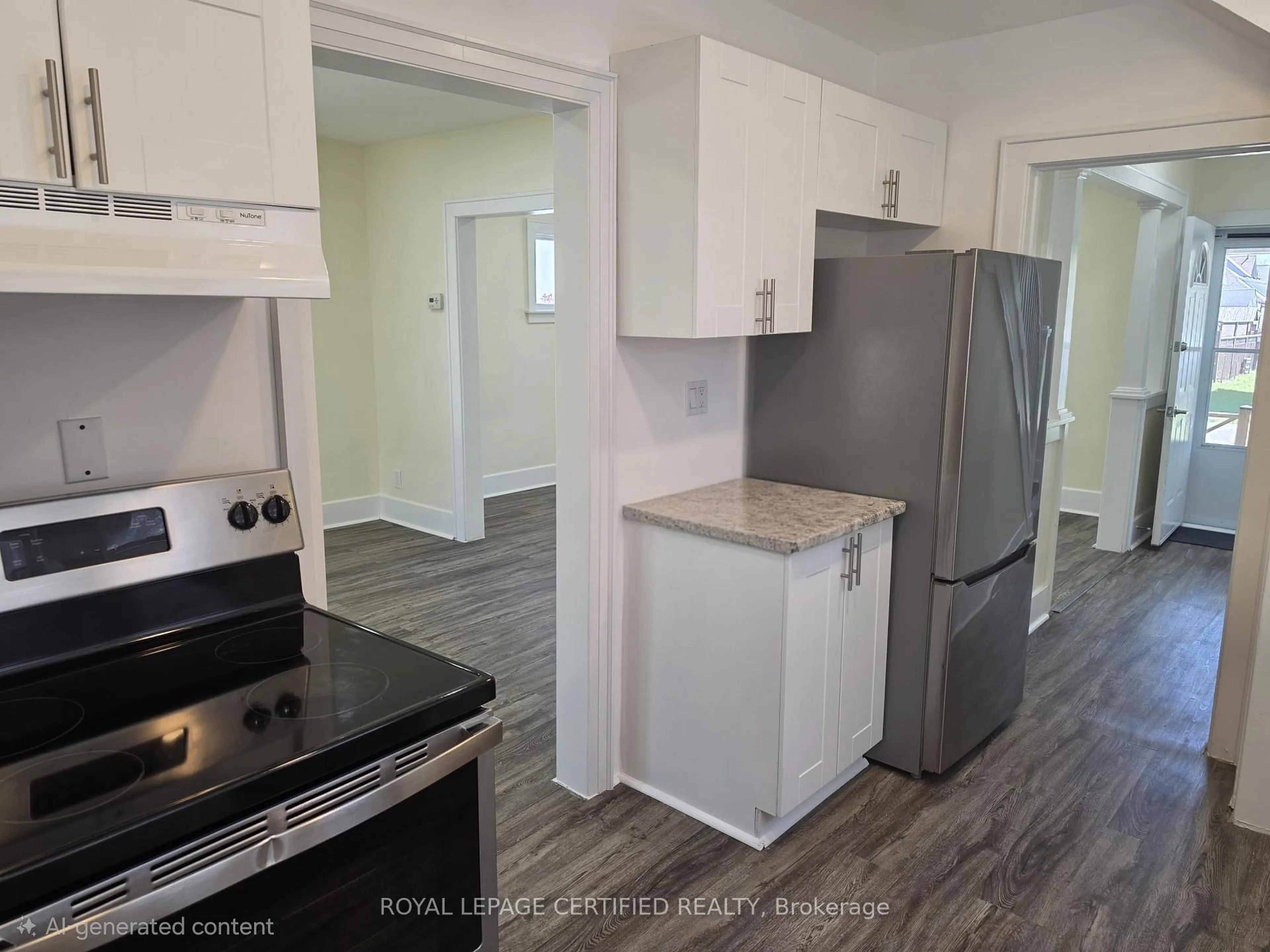 Standard kitchen, wood/laminate floor for 3272 Baby St, Windsor Ontario N9C 1K8