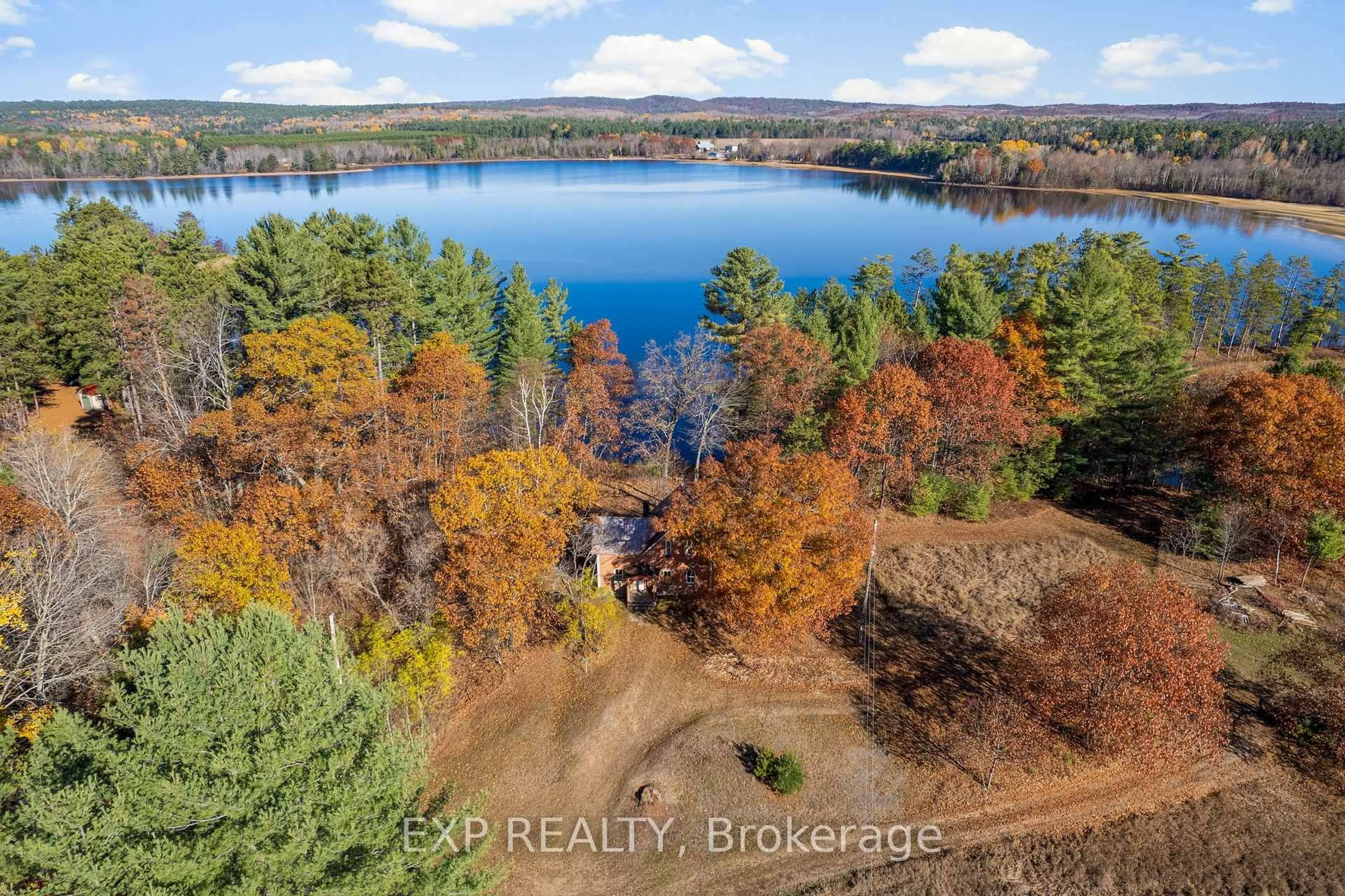 A pic from outside/outdoor area/front of a property/back of a property/a pic from drone, water/lake/river/ocean view for 30 Grannys Lane, Killaloe Ontario K0J 2A0