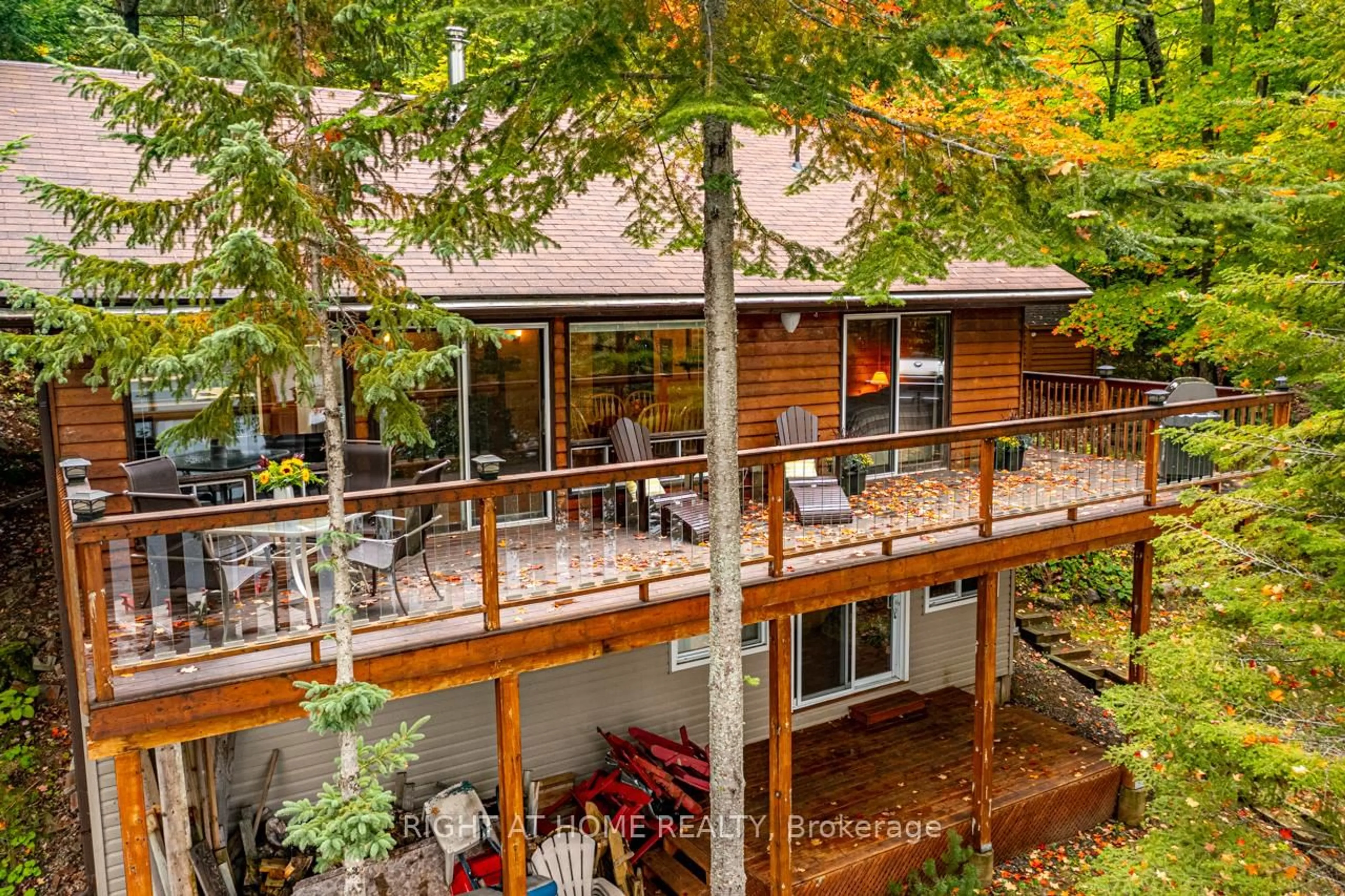 A pic from outside/outdoor area/front of a property/back of a property/a pic from drone, unknown for 1220 Portage Lake Rd, Dysart et al Ontario K0M 1S0