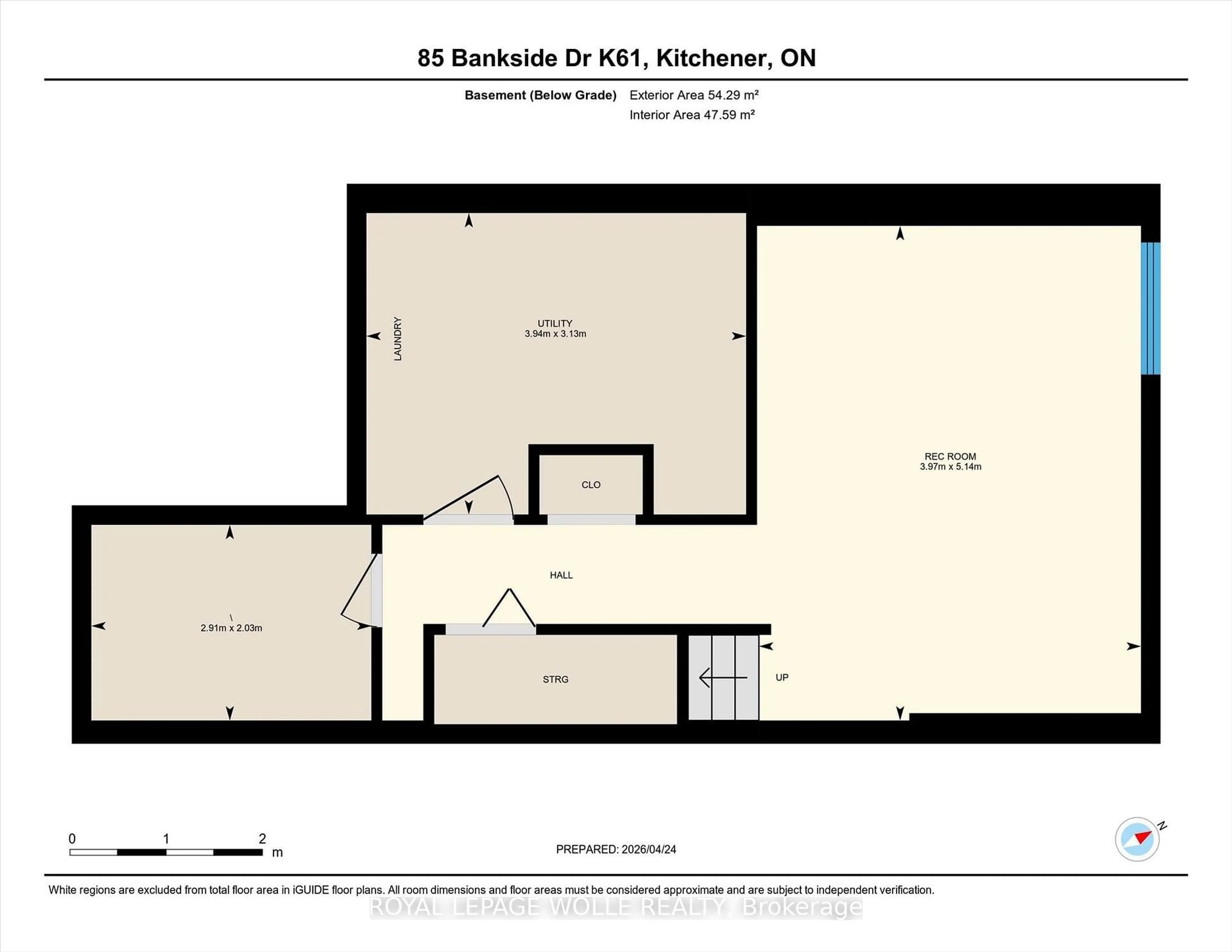Floor plan for 85 Bankside Dr #K61, Kitchener Ontario N2N 3M4
