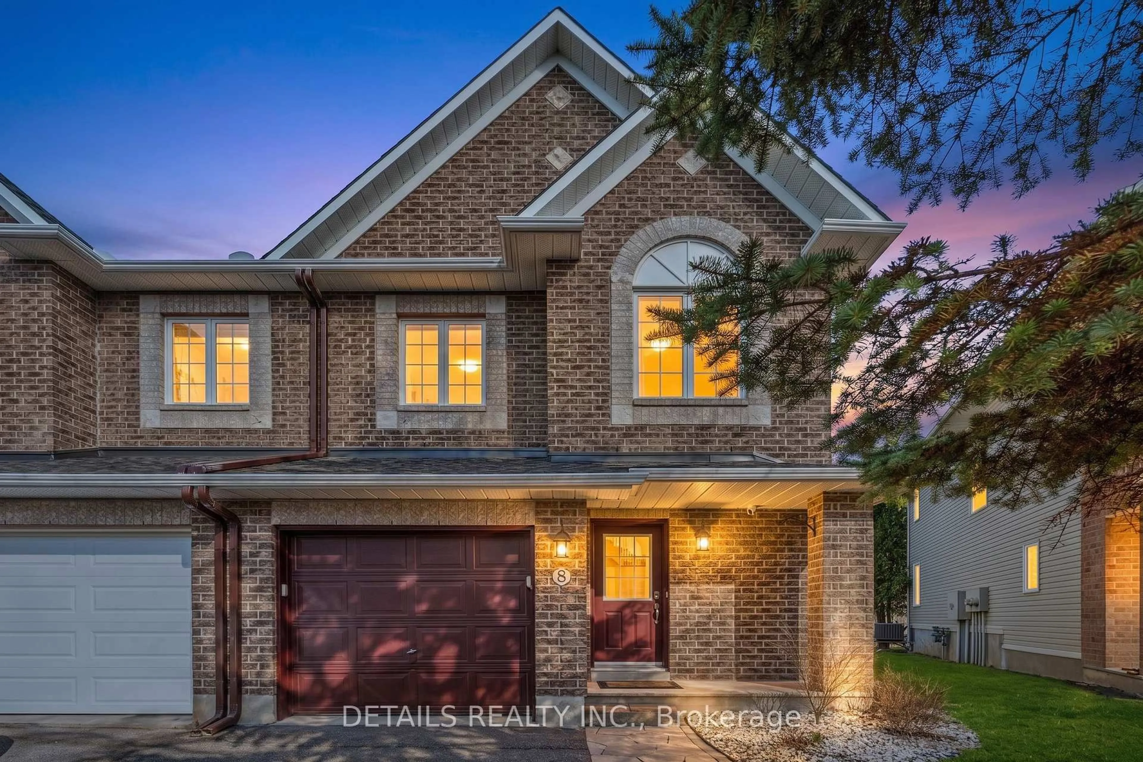 Home with brick exterior material, street for 8 Wimbledon Way, Ottawa Ontario K2K 3J2