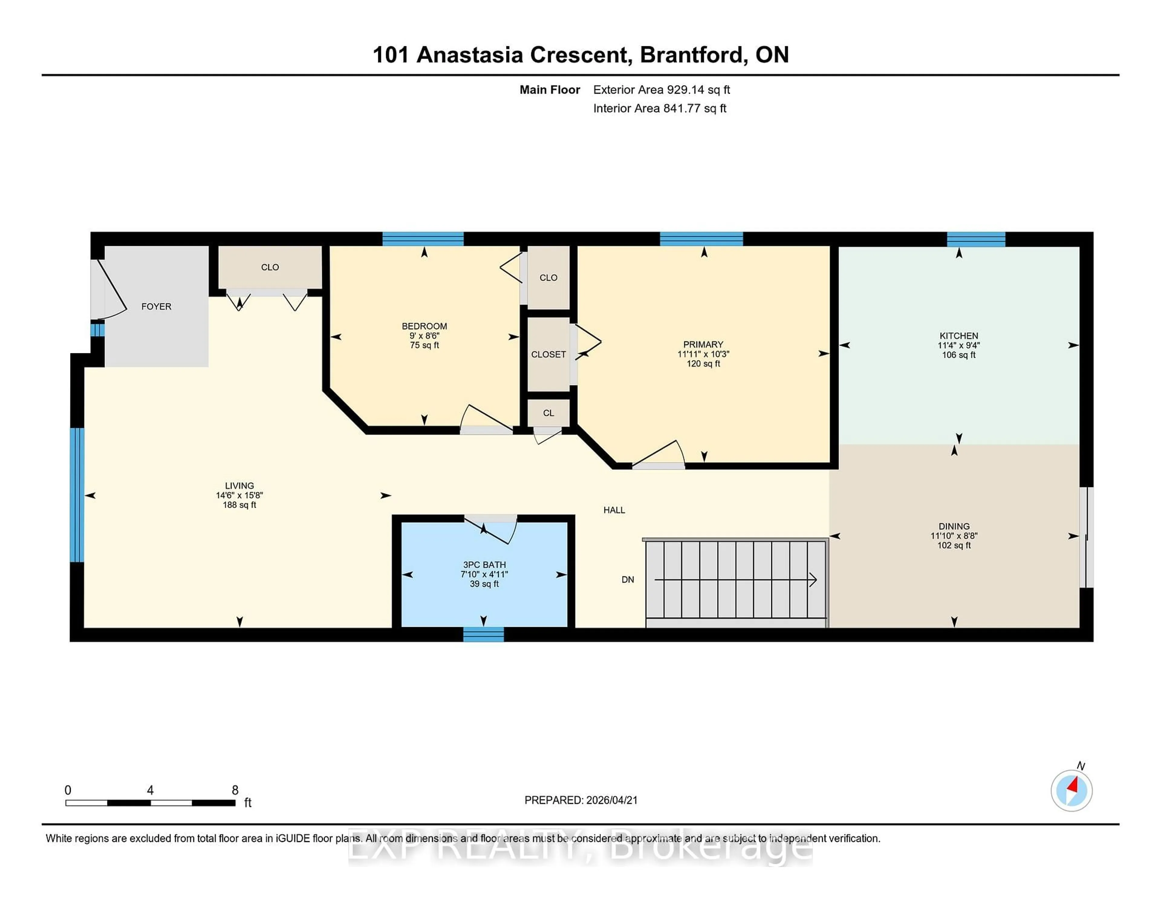 Floor plan for 101 Anastasia Cres, Brantford Ontario N3P 2A8