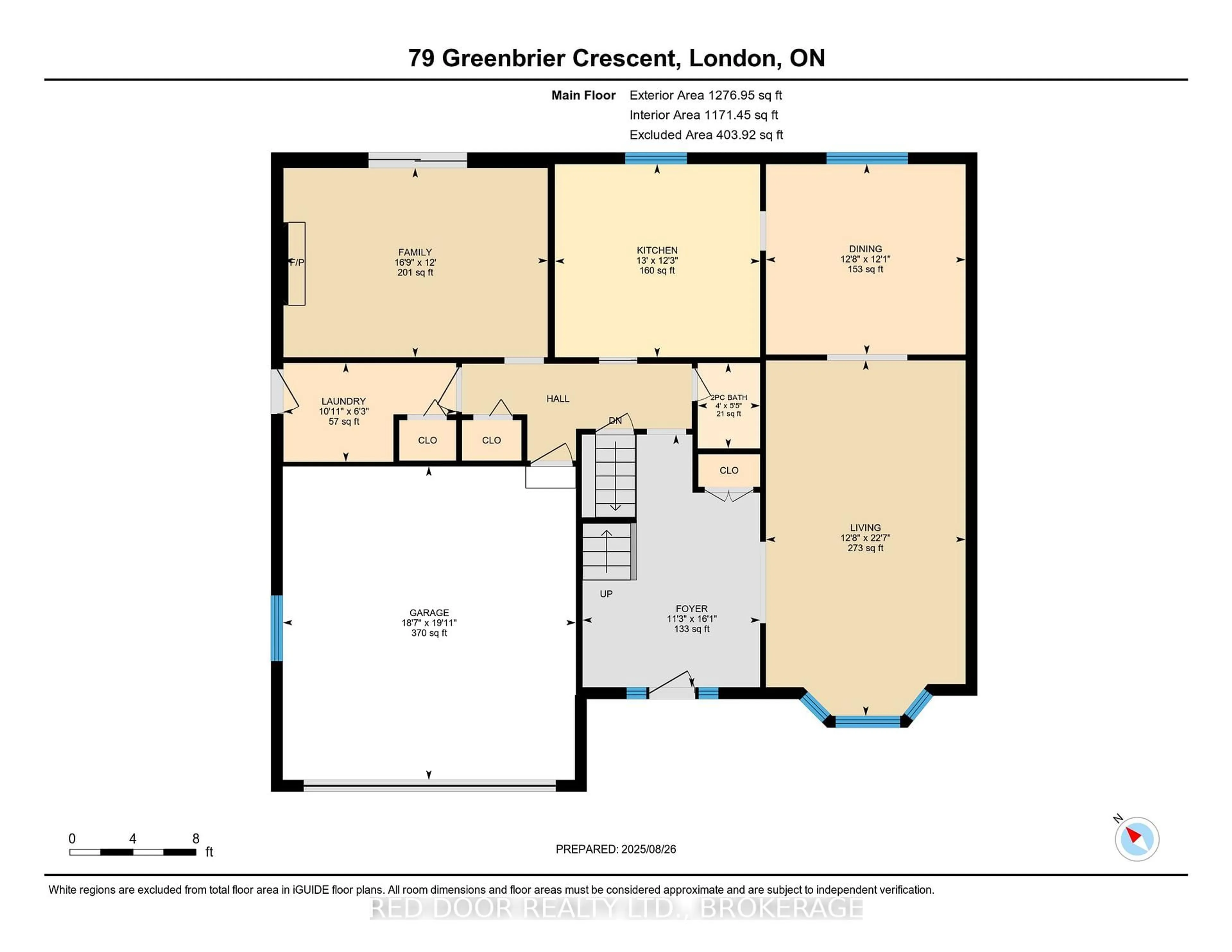 Floor plan for 79 Greenbrier Cres, London South Ontario N6J 3X7