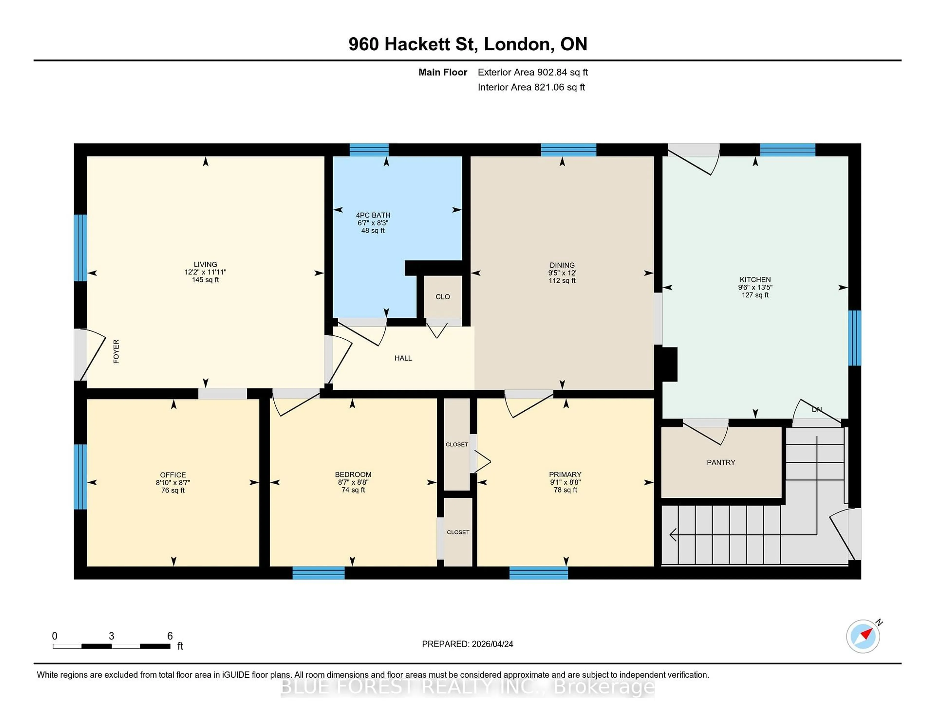 Floor plan for 960 Hackett St, London East Ontario N5Z 1M2
