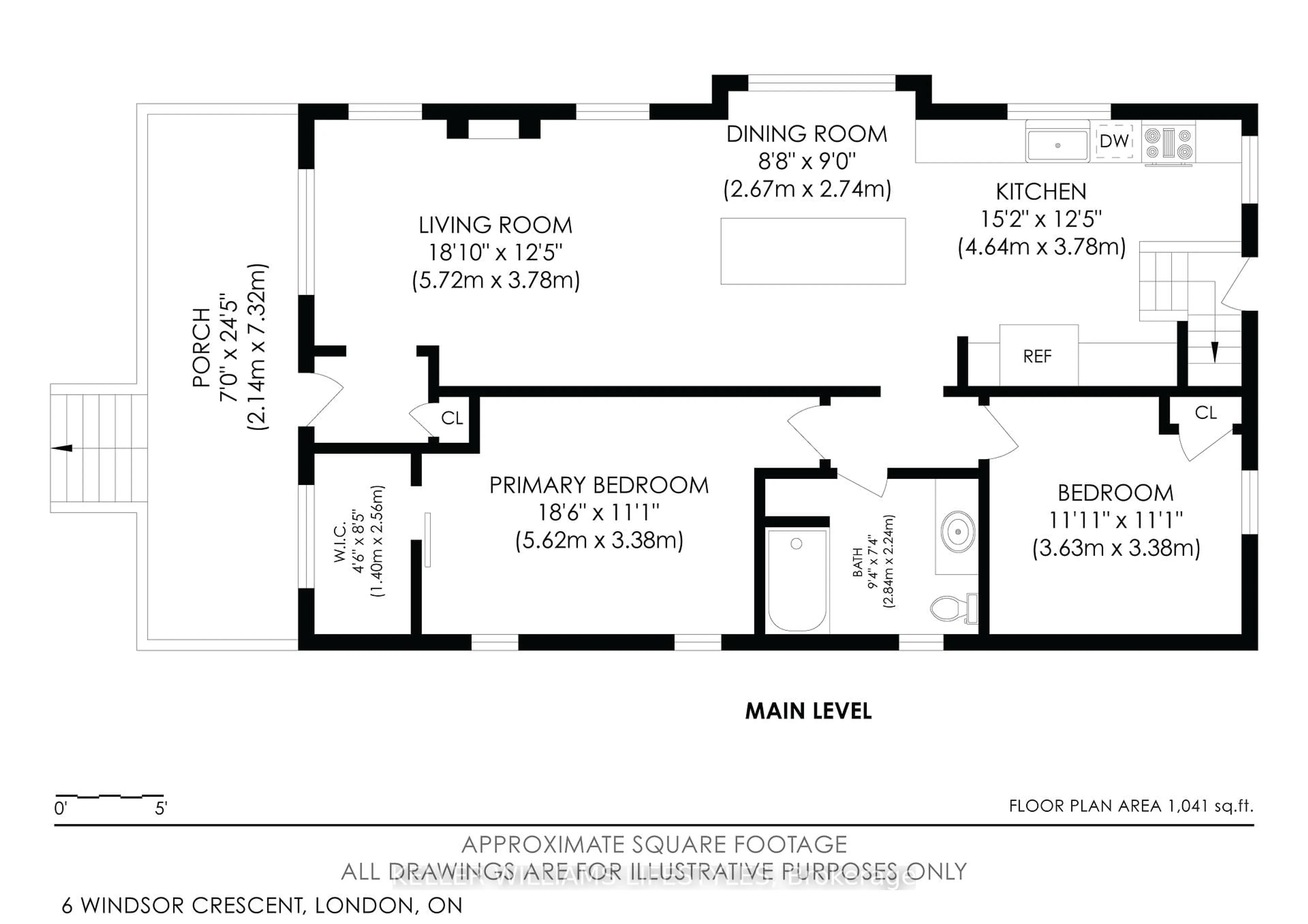 Floor plan for 6 Windsor Cres, London South Ontario N6C 1V7