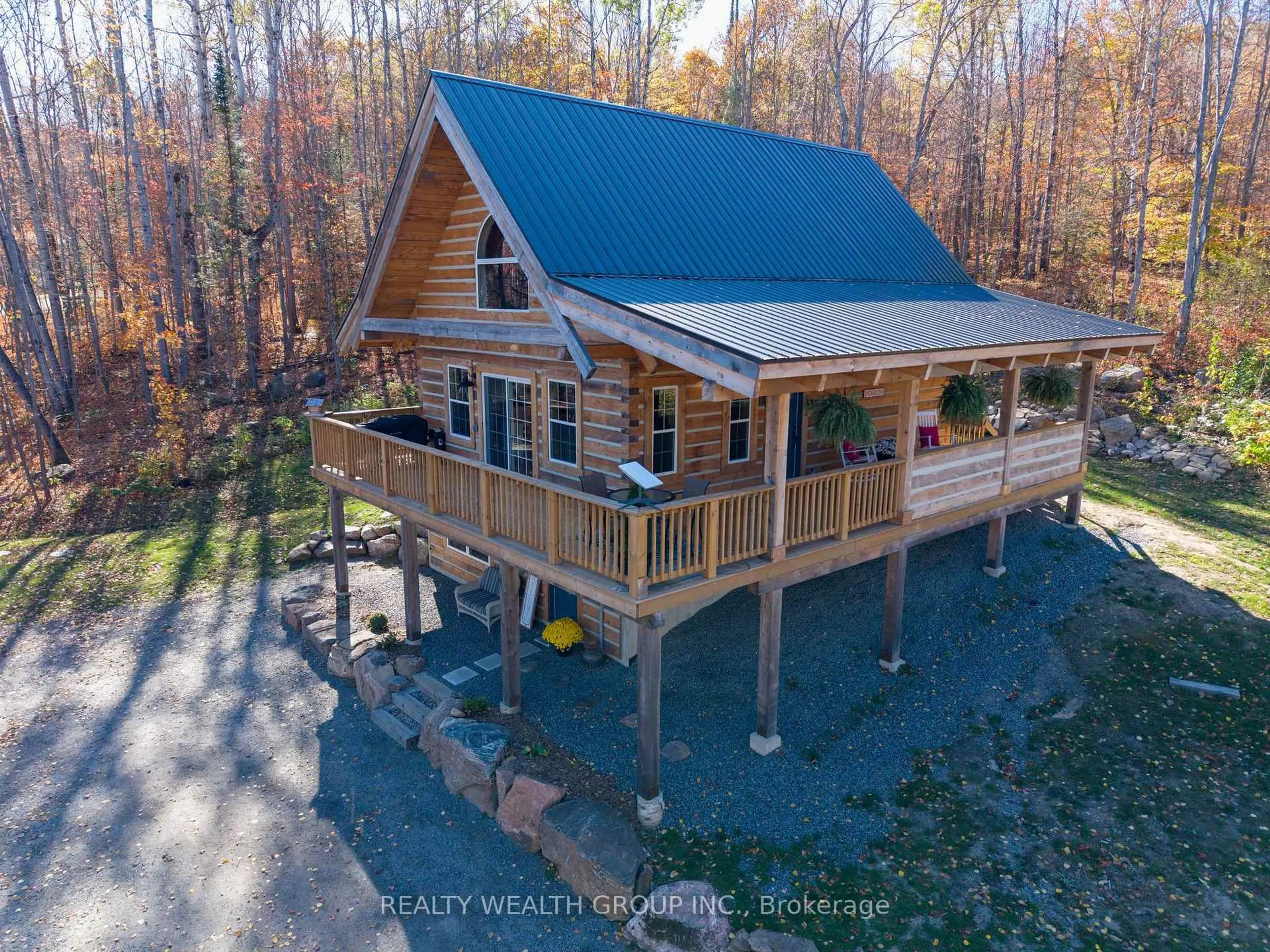 A pic from outside/outdoor area/front of a property/back of a property/a pic from drone, water/lake/river/ocean view for 684 Mitchell Rd, Barry's Bay Ontario K0J 1B0