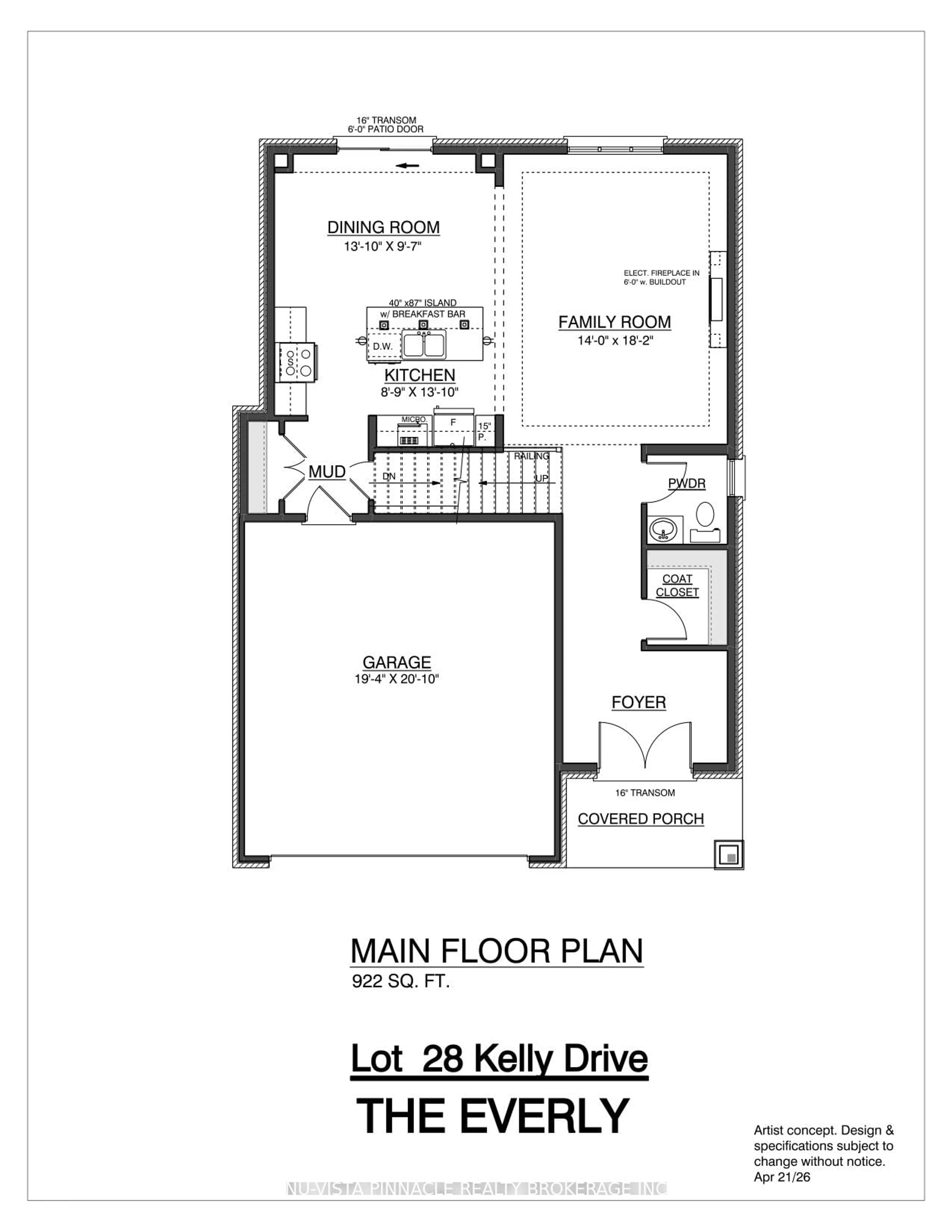 Floor plan for 15 Kelly Dr, Zorra Ontario N0M 2M0