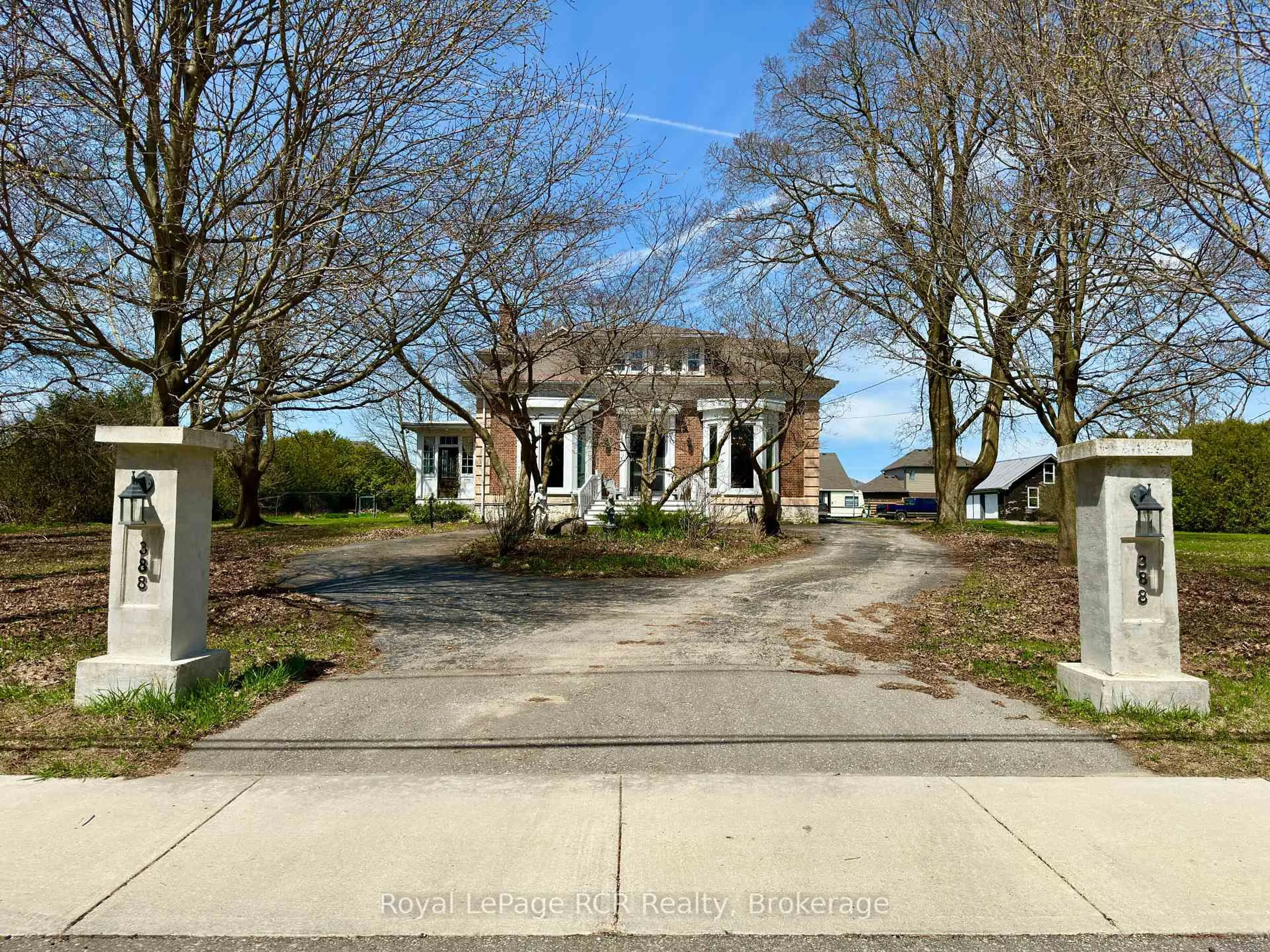 A pic from outside/outdoor area/front of a property/back of a property/a pic from drone, street for 388 Durham Rd, West Grey Ontario N0G 1R0