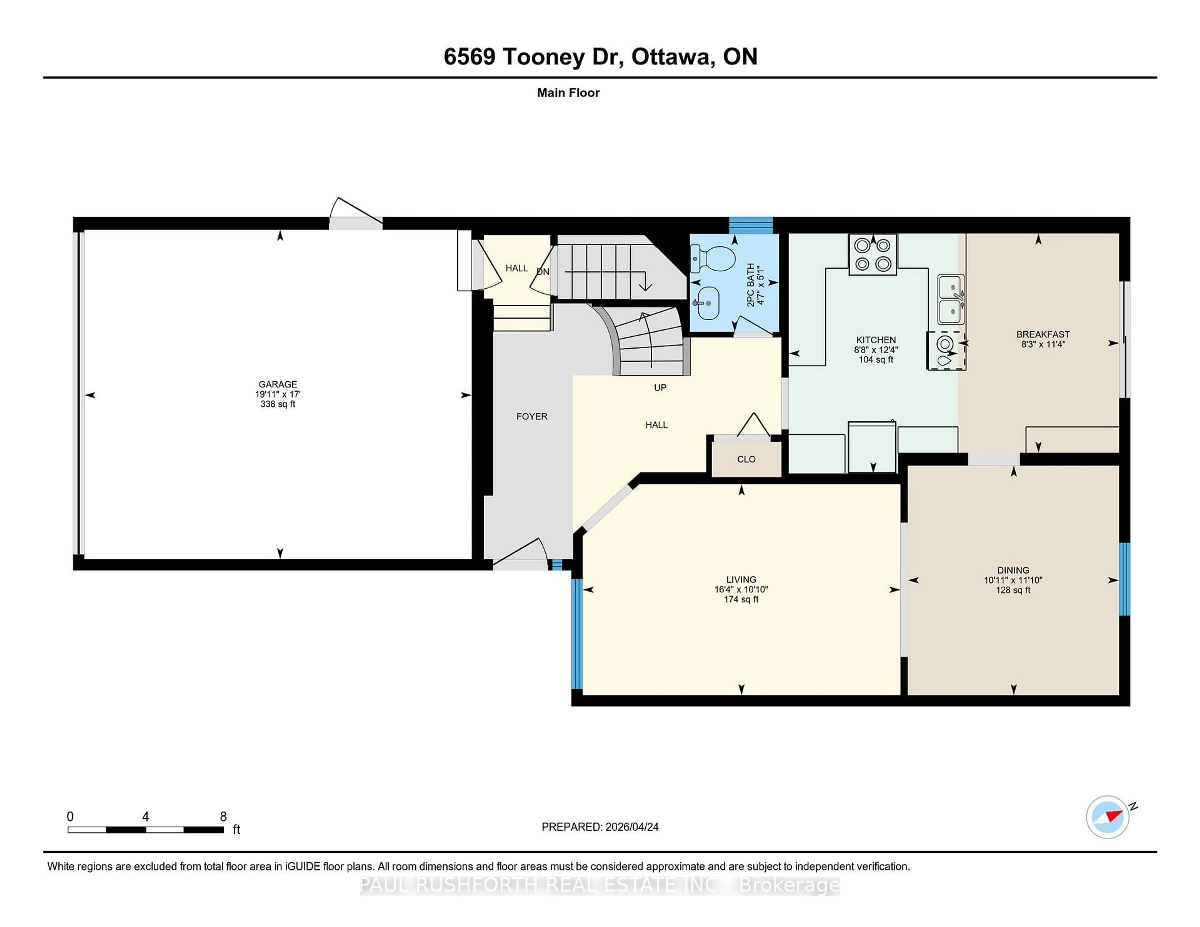 Floor plan for 6569 Tooney Dr, Ottawa Ontario K1C 6G3