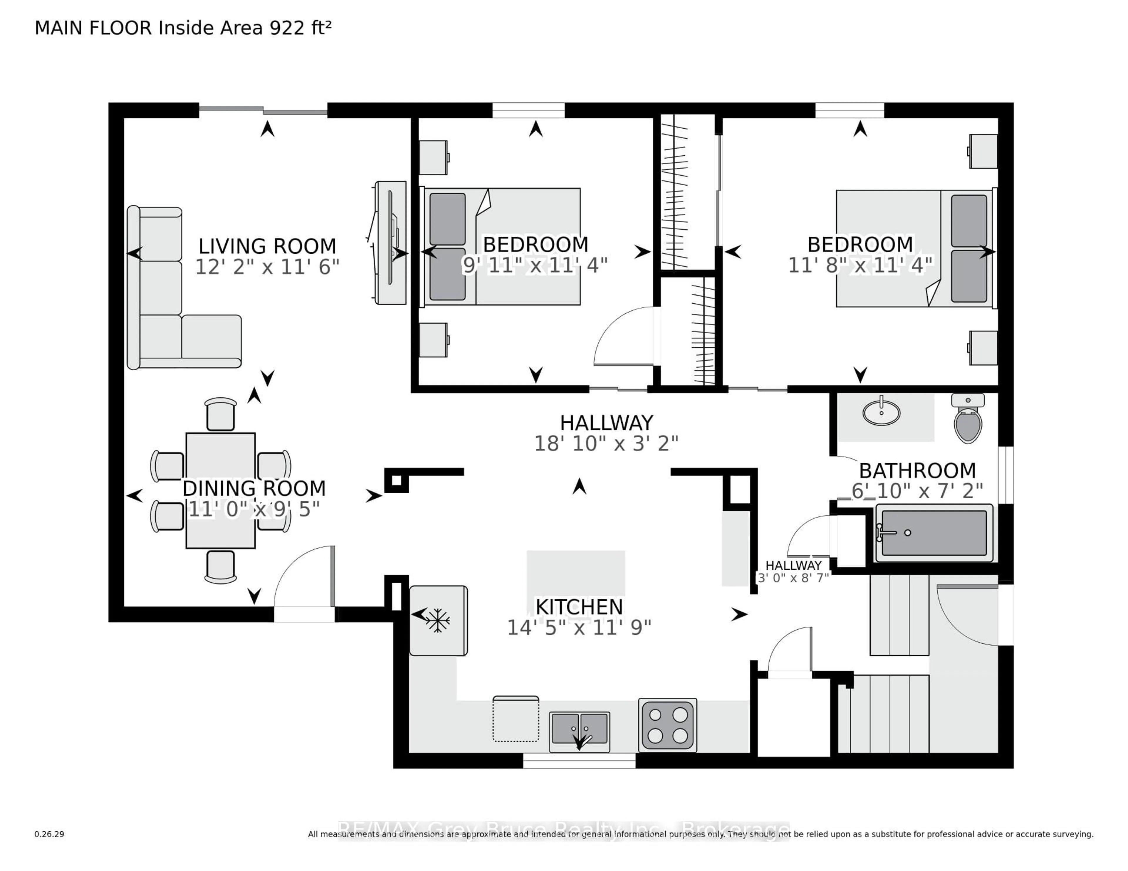 Floor plan for 105 John St, Georgian Bluffs Ontario N0H 2T0
