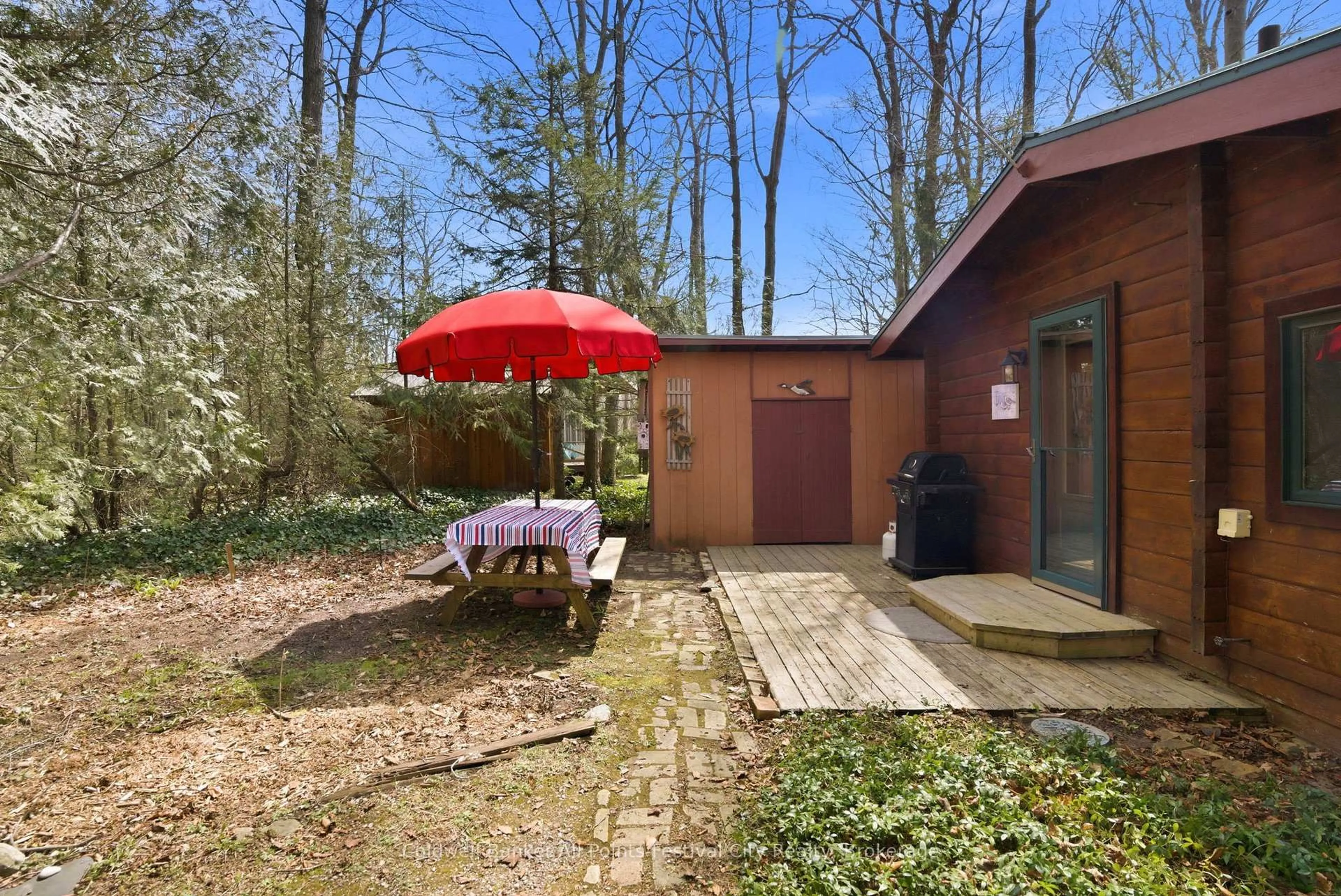 Patio, forest/trees view for 74515 Woodland Dr, Bluewater Ontario N0M 1G0