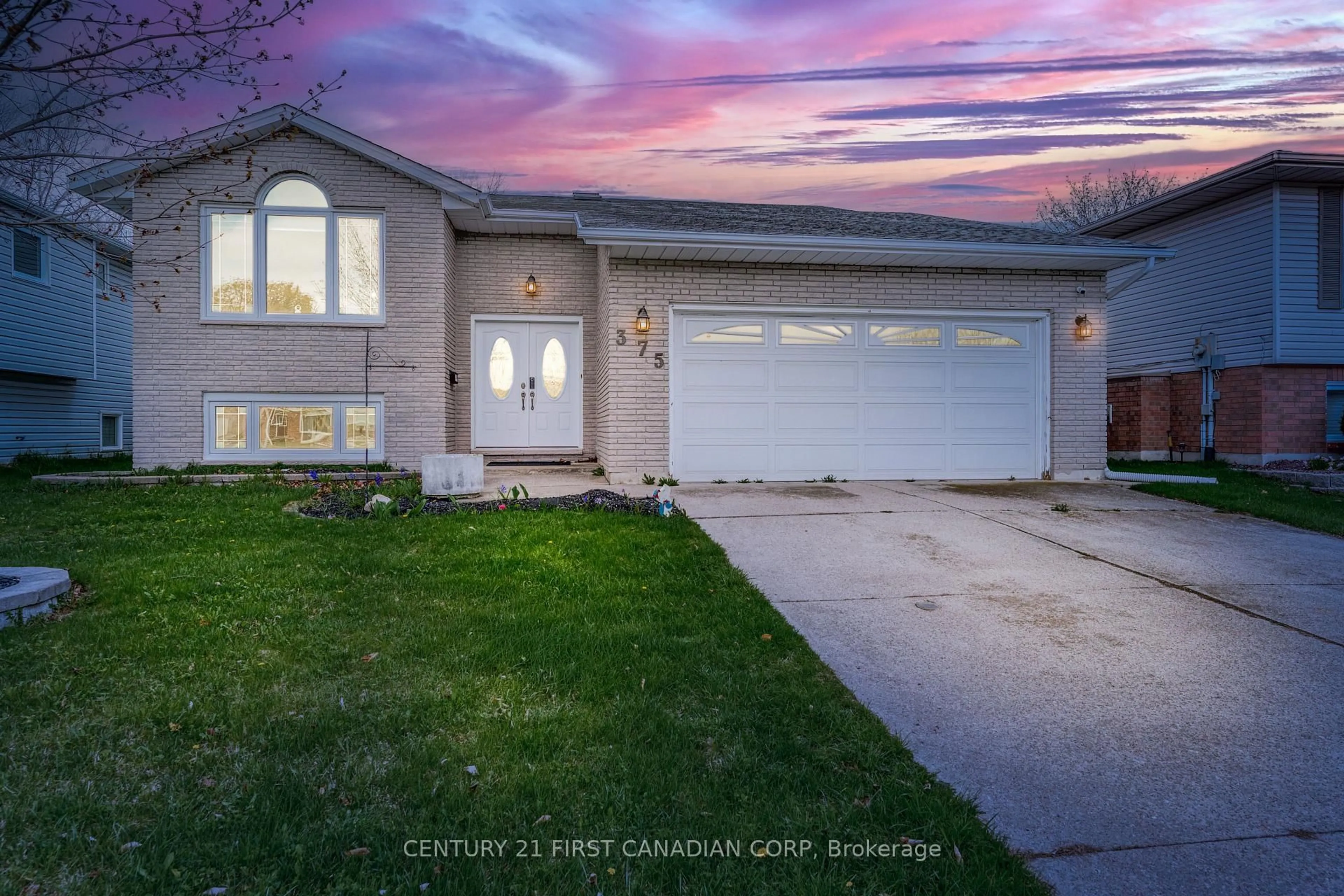 Home with vinyl exterior material, street for 375 Trudeau Dr, Sarnia Ontario N7S 6H6