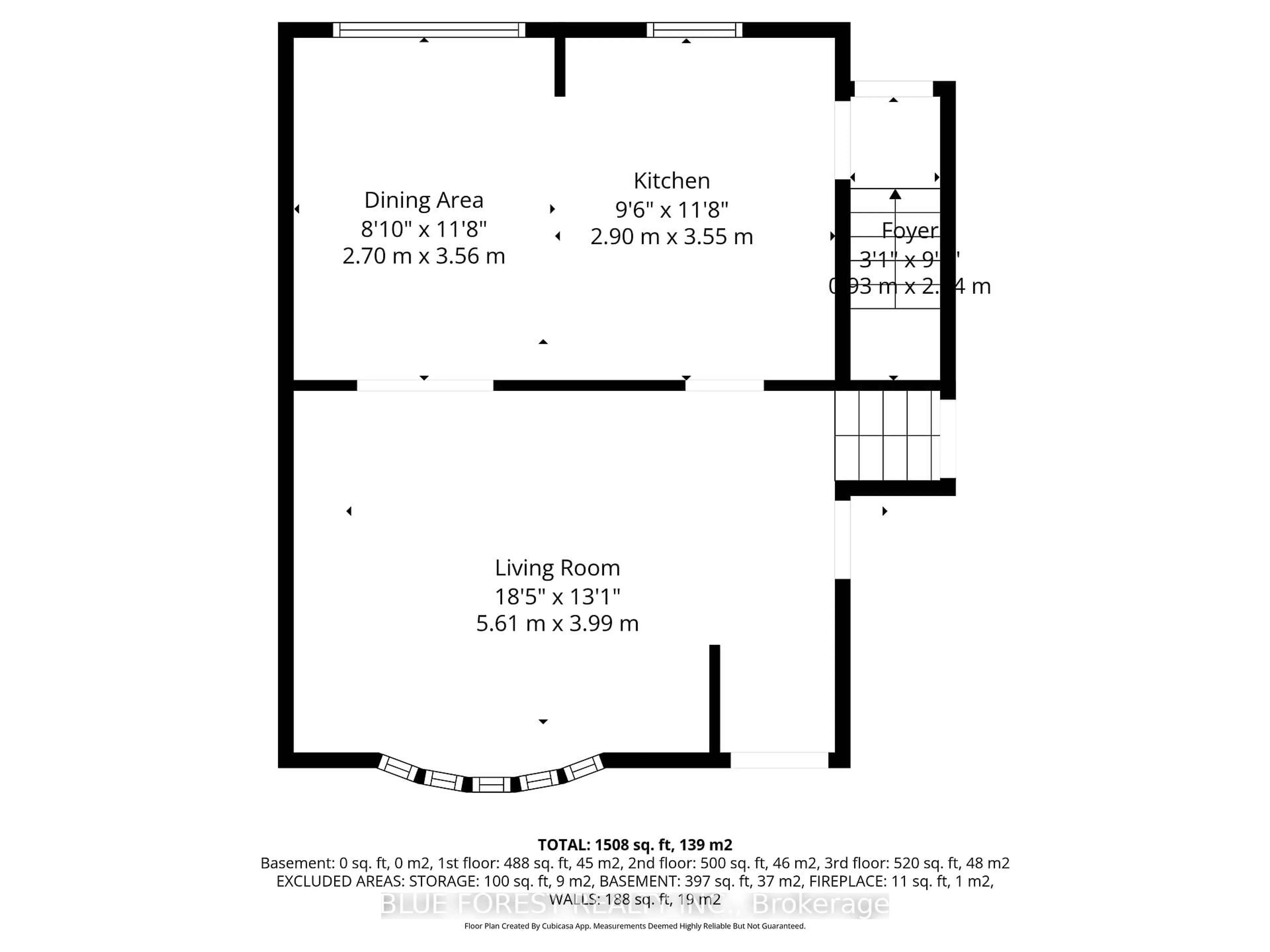 Floor plan for 485 Maple St, Strathroy-Caradoc Ontario N7G 3M9