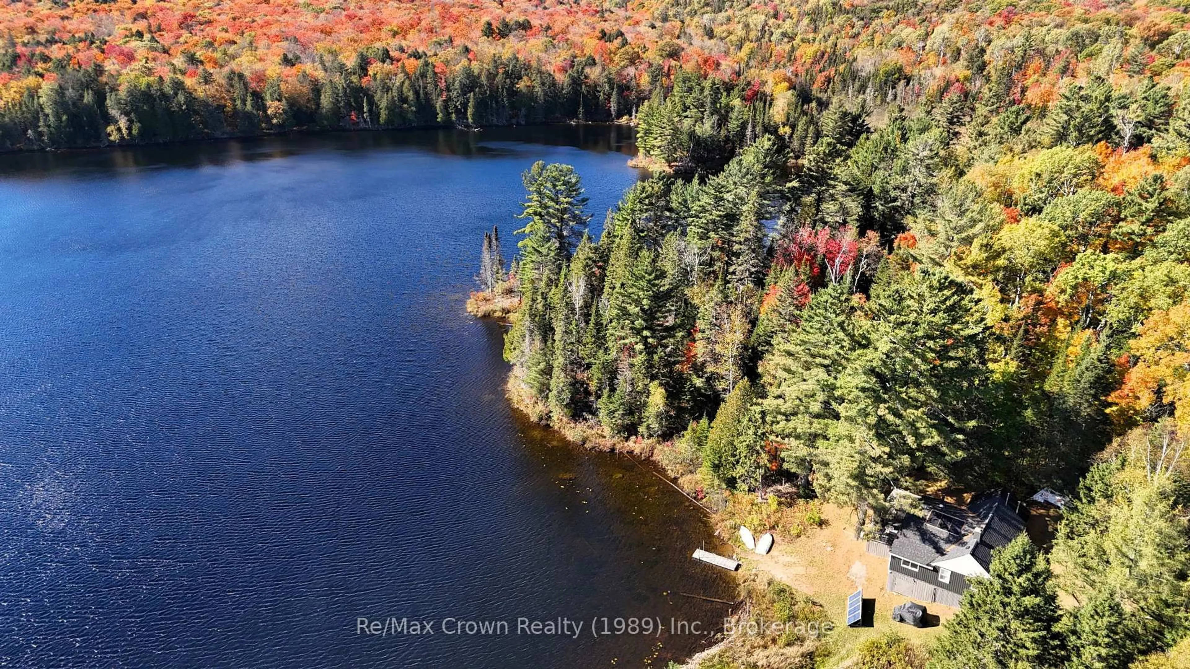 A pic from outside/outdoor area/front of a property/back of a property/a pic from drone, water/lake/river/ocean view for 558A Old Nipissing Rd, Parry Sound Remote Area Ontario P0H 1J0